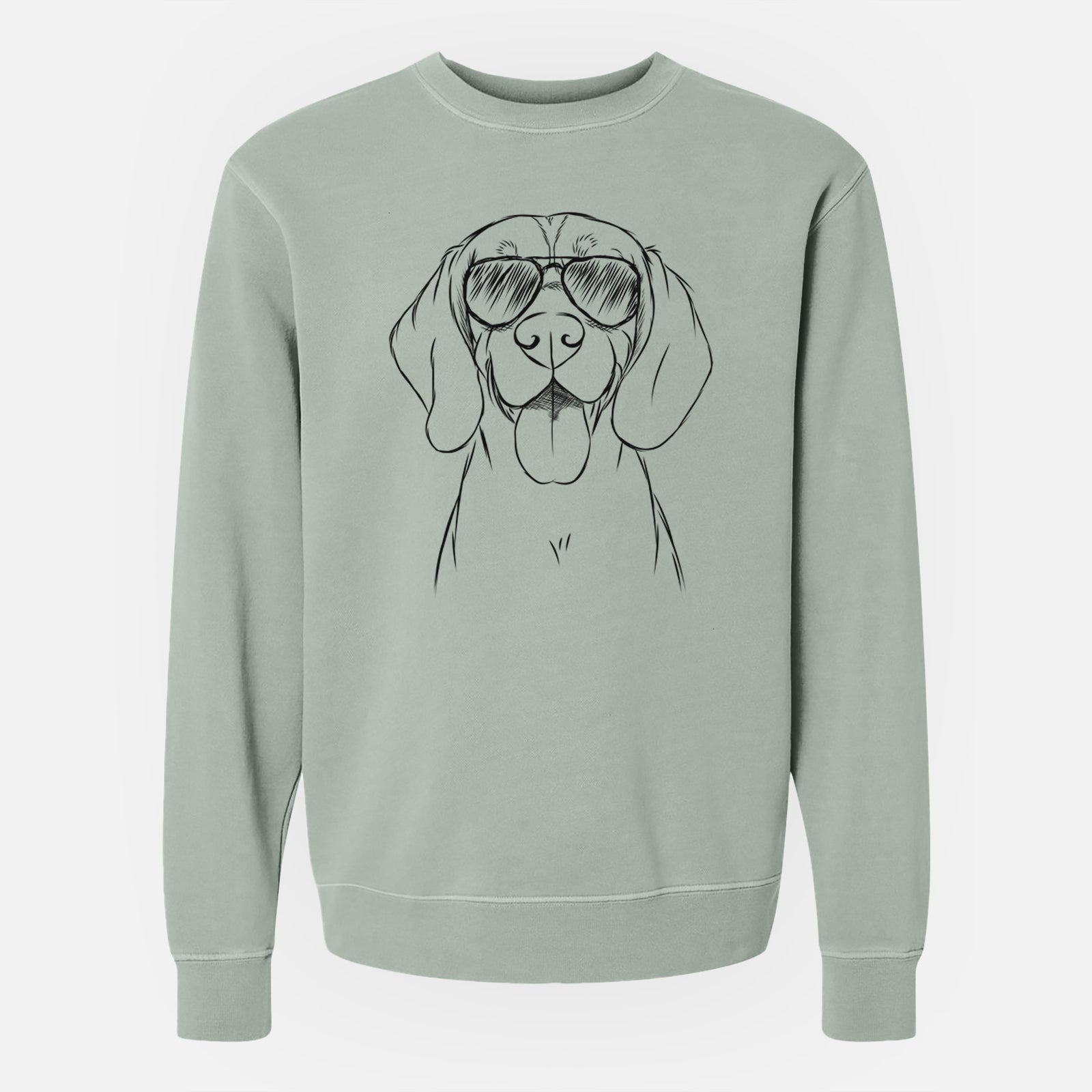 Aviator Bogie the Beagle - Unisex Pigment Dyed Crew Sweatshirt