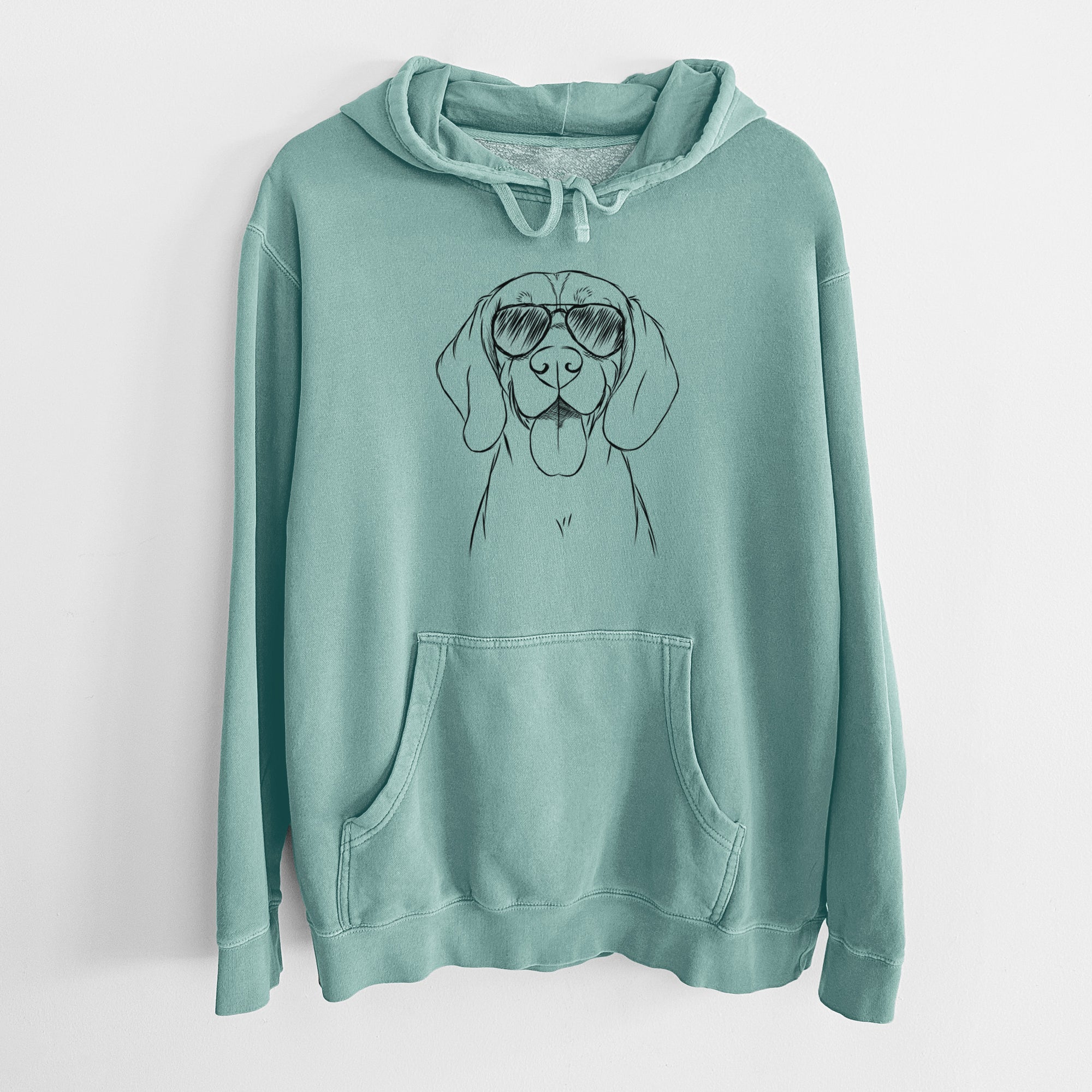 Aviator Bogie the Beagle - Unisex Pigment Dyed Hoodie