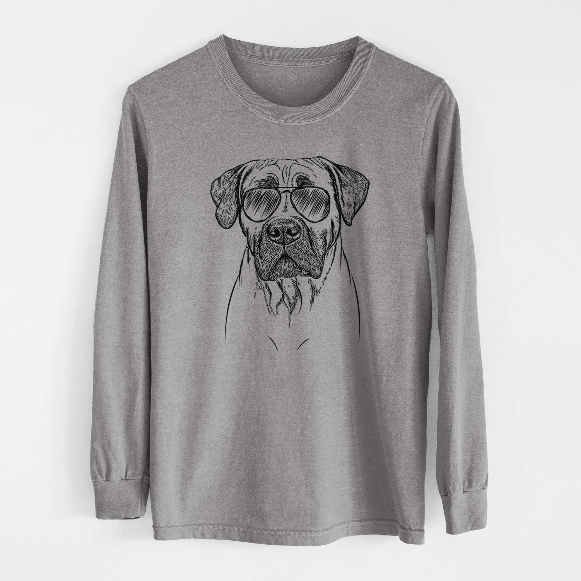 Aviator Boris the Boerboel - Men's Heavyweight 100% Cotton Long Sleeve