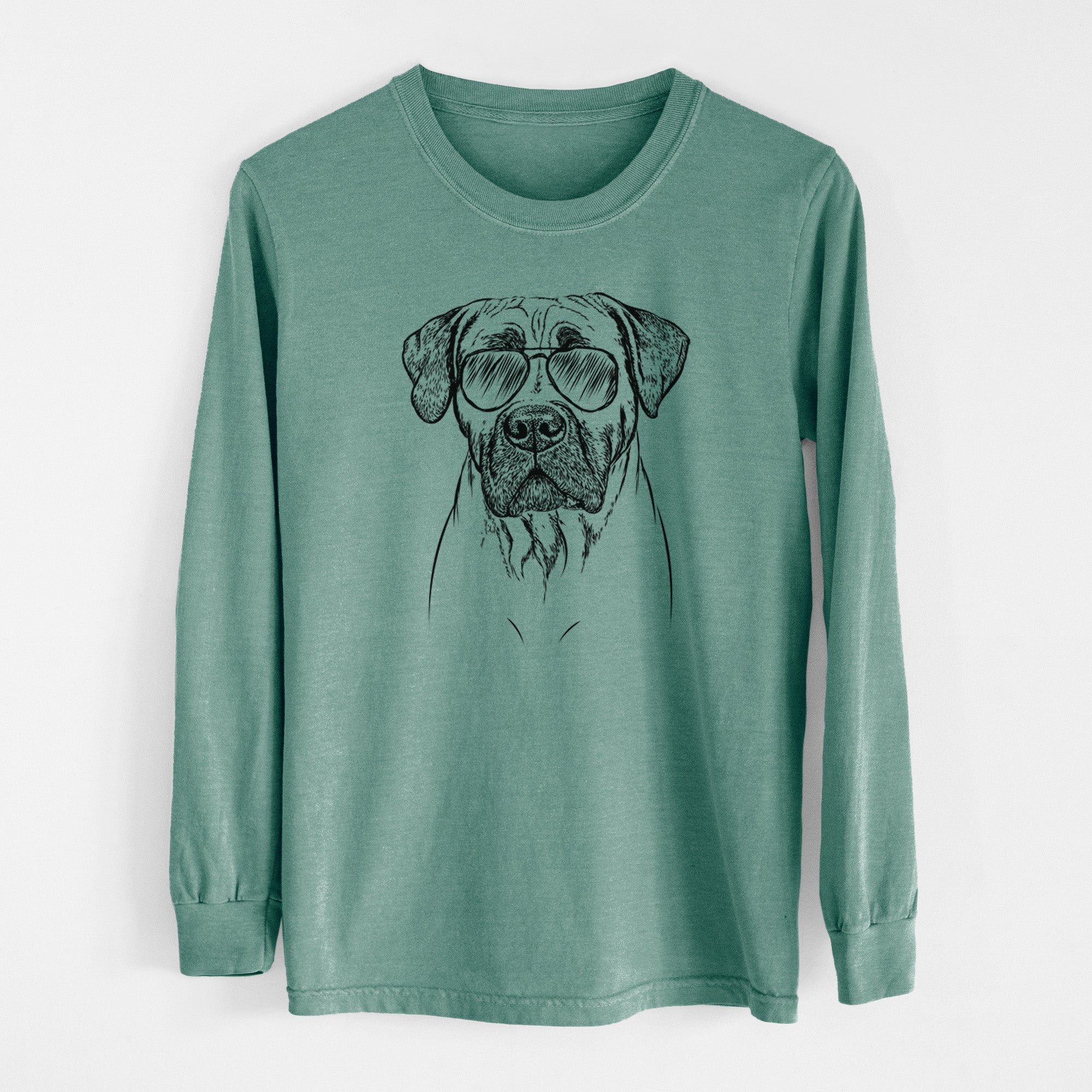 Aviator Boris the Boerboel - Men's Heavyweight 100% Cotton Long Sleeve