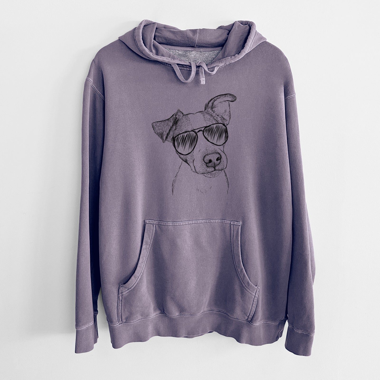 Aviator Bosse the Jack Russell Terrier - Unisex Pigment Dyed Hoodie