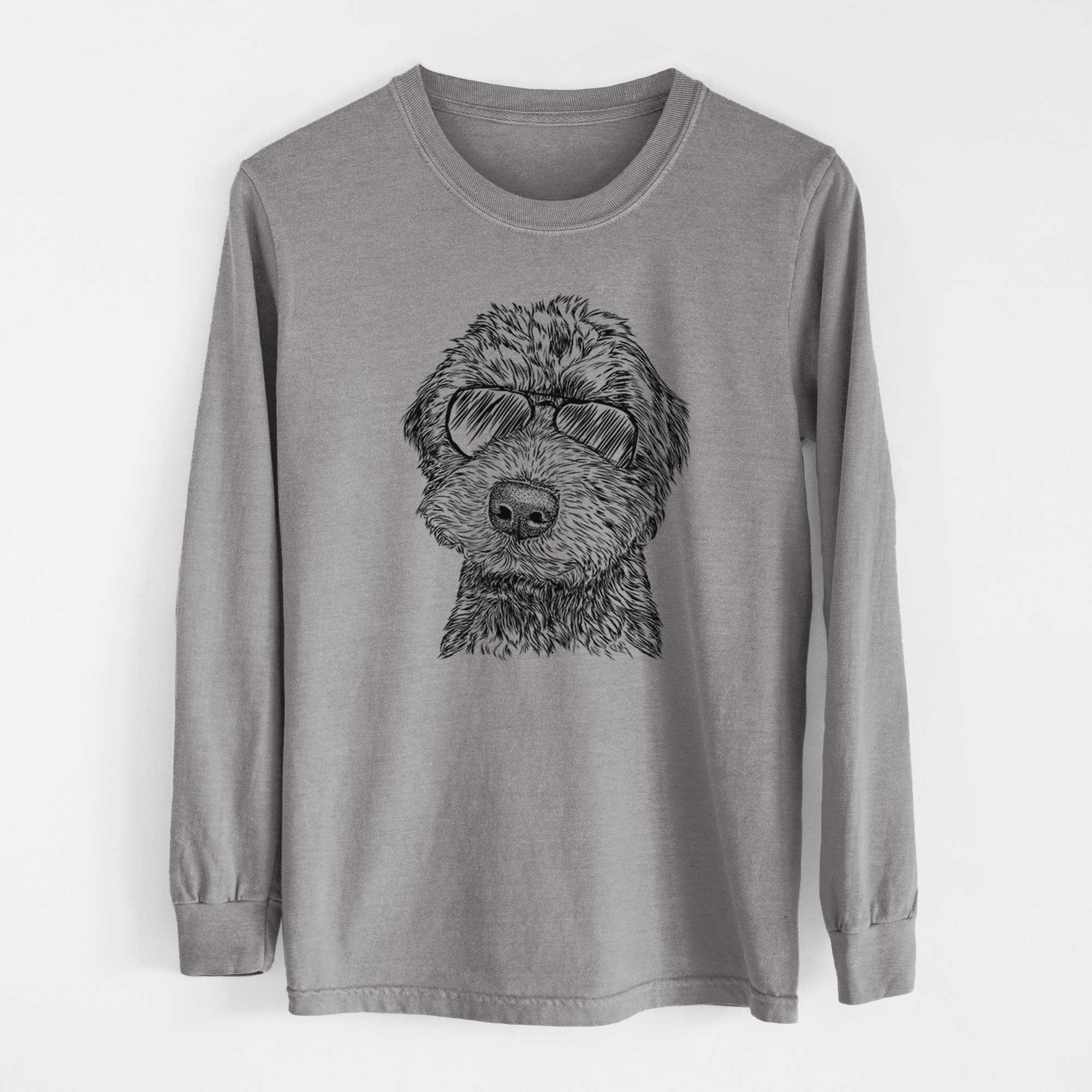 Aviator Bowser the Whoodle - Men's Heavyweight 100% Cotton Long Sleeve