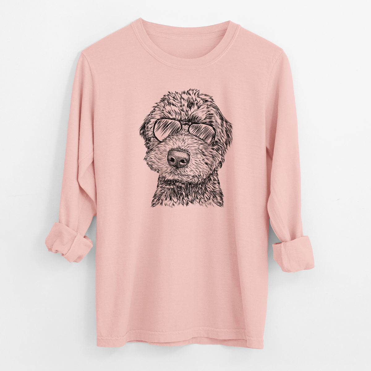 Aviator Bowser the Whoodle - Men's Heavyweight 100% Cotton Long Sleeve