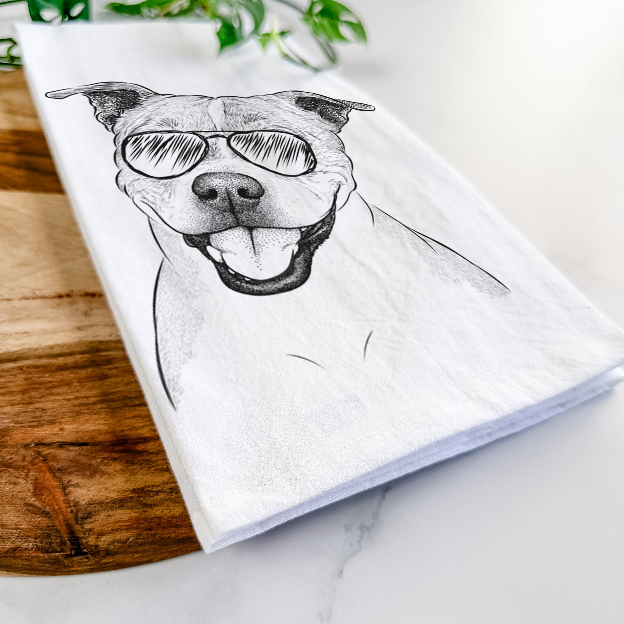 BrookLyn the Staffordshire Bull Terrier Tea Towel