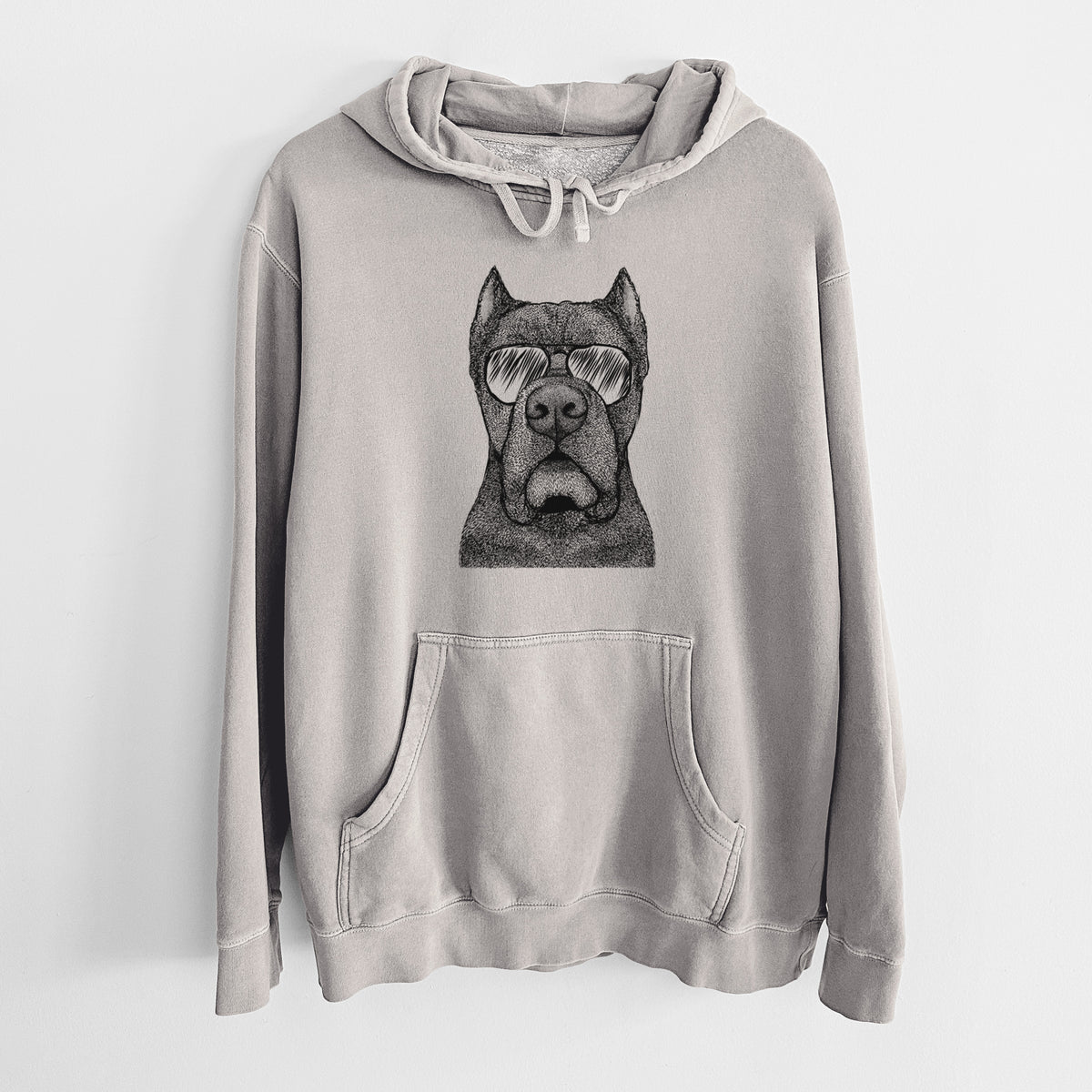 Aviator Bruno the Cane Corso - Unisex Pigment Dyed Hoodie
