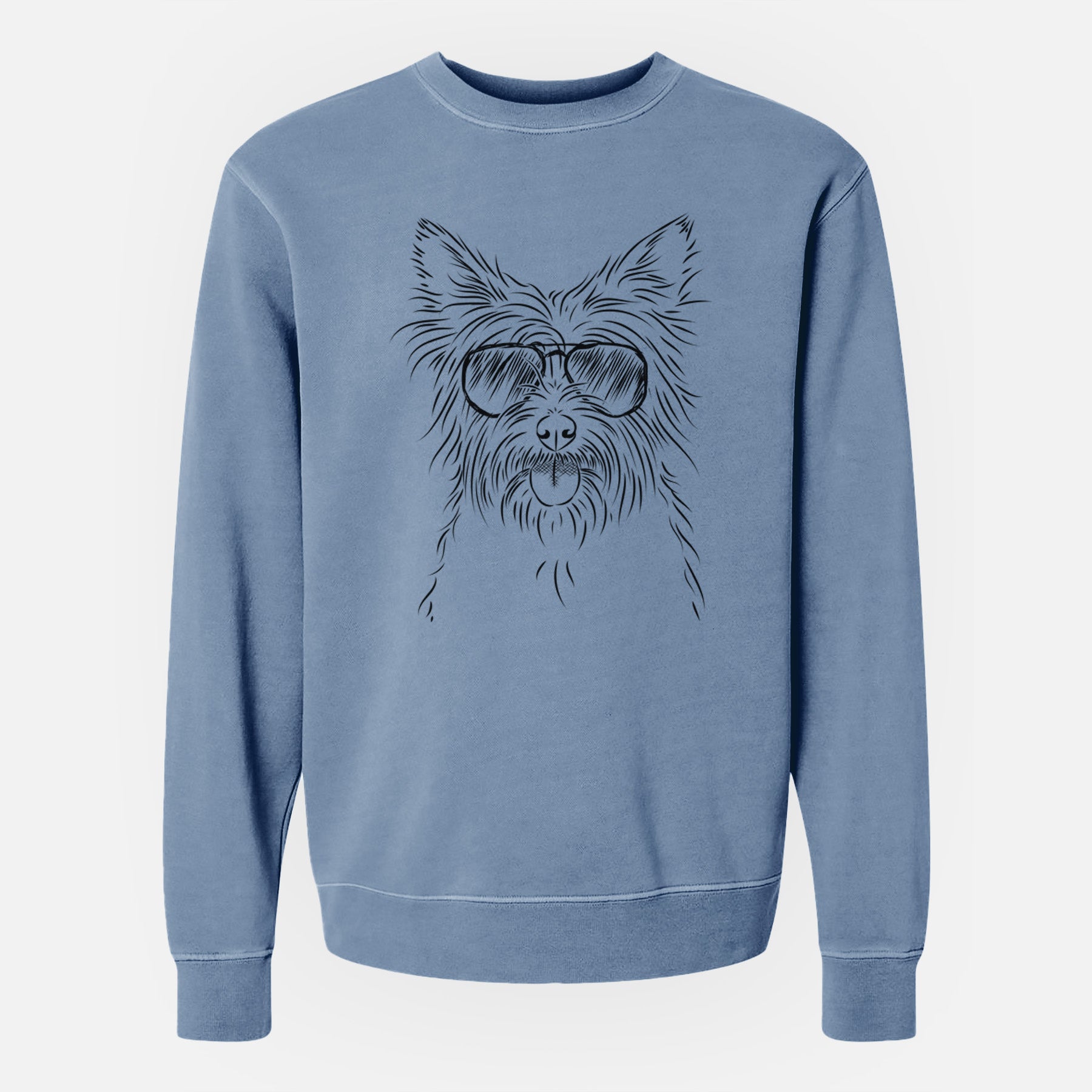 Aviator Calum the Cairn Terrier - Unisex Pigment Dyed Crew Sweatshirt