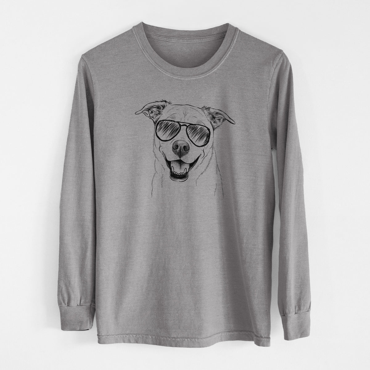 Aviator Carl the Mixed Breed - Men's Heavyweight 100% Cotton Long Sleeve