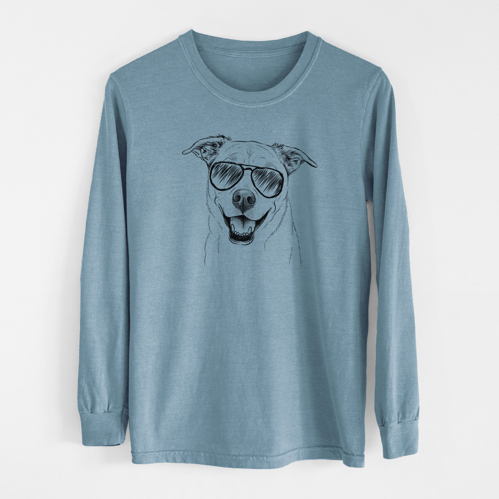 Aviator Carl the Mixed Breed - Men's Heavyweight 100% Cotton Long Sleeve