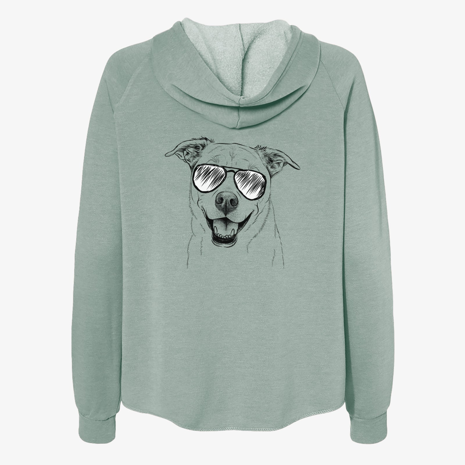 Carl the Mixed Breed - Women's Cali Wave Zip-Up Sweatshirt