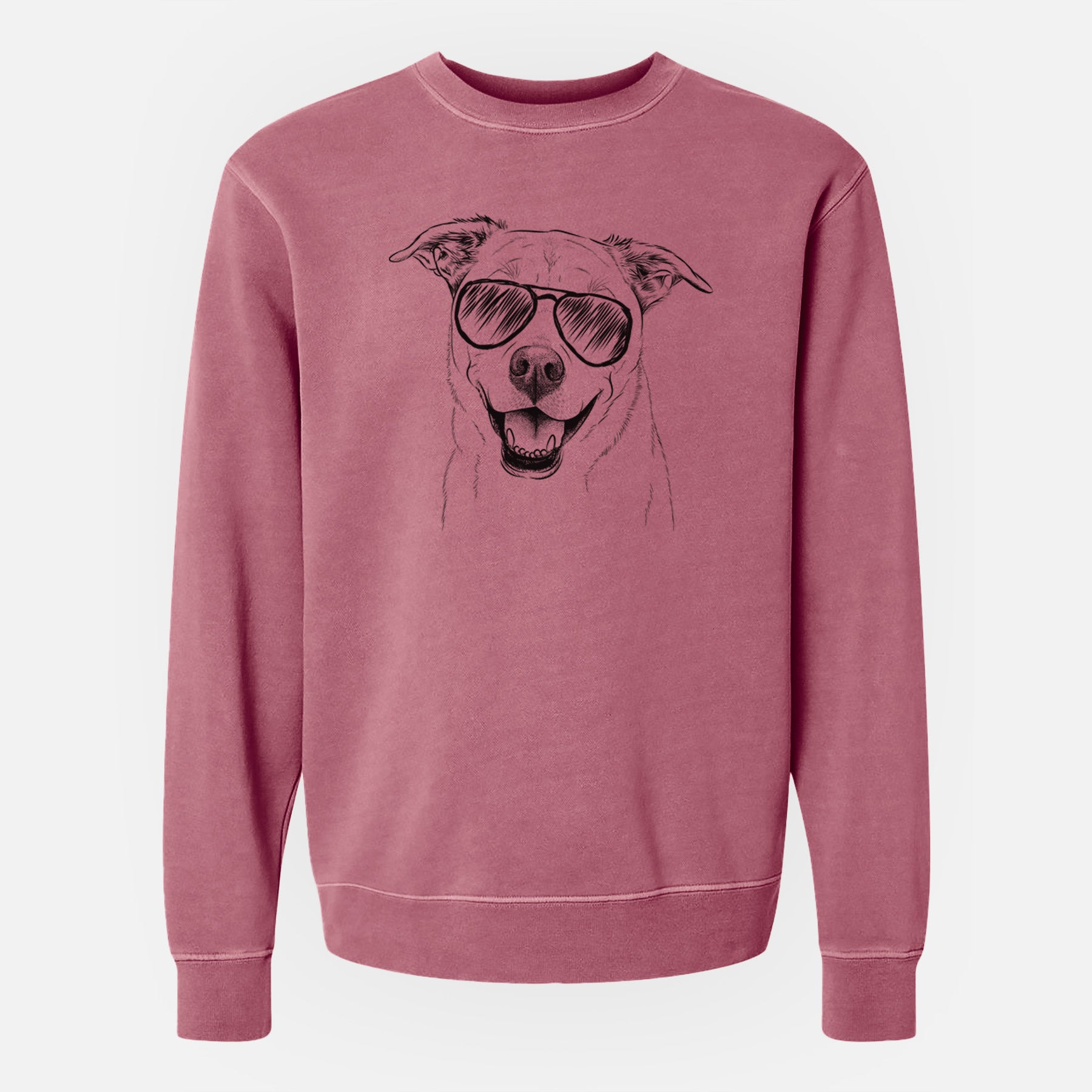 Aviator Carl the Mixed Breed - Unisex Pigment Dyed Crew Sweatshirt