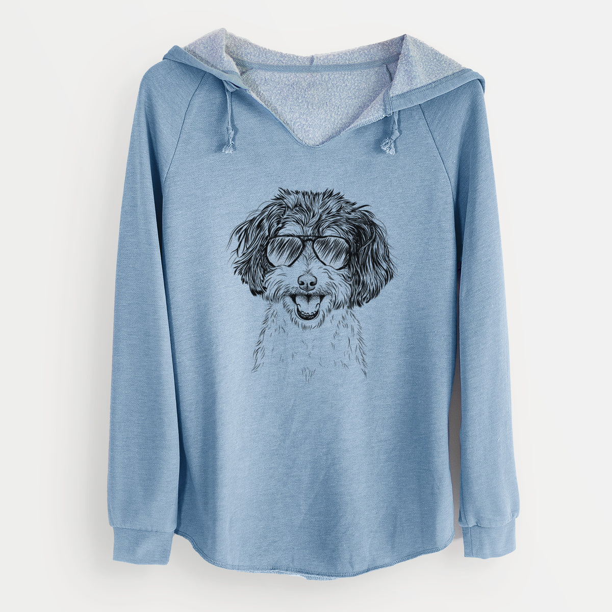 Aviator Carlos the Cavapoo - Cali Wave Hooded Sweatshirt