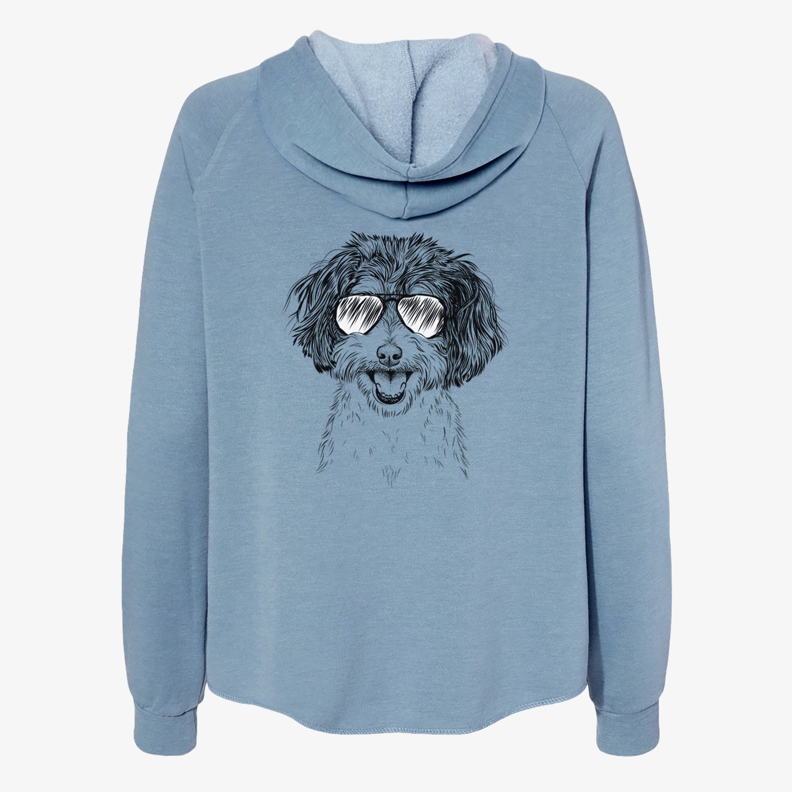 Carlos the Cavapoo - Women's Cali Wave Zip-Up Sweatshirt