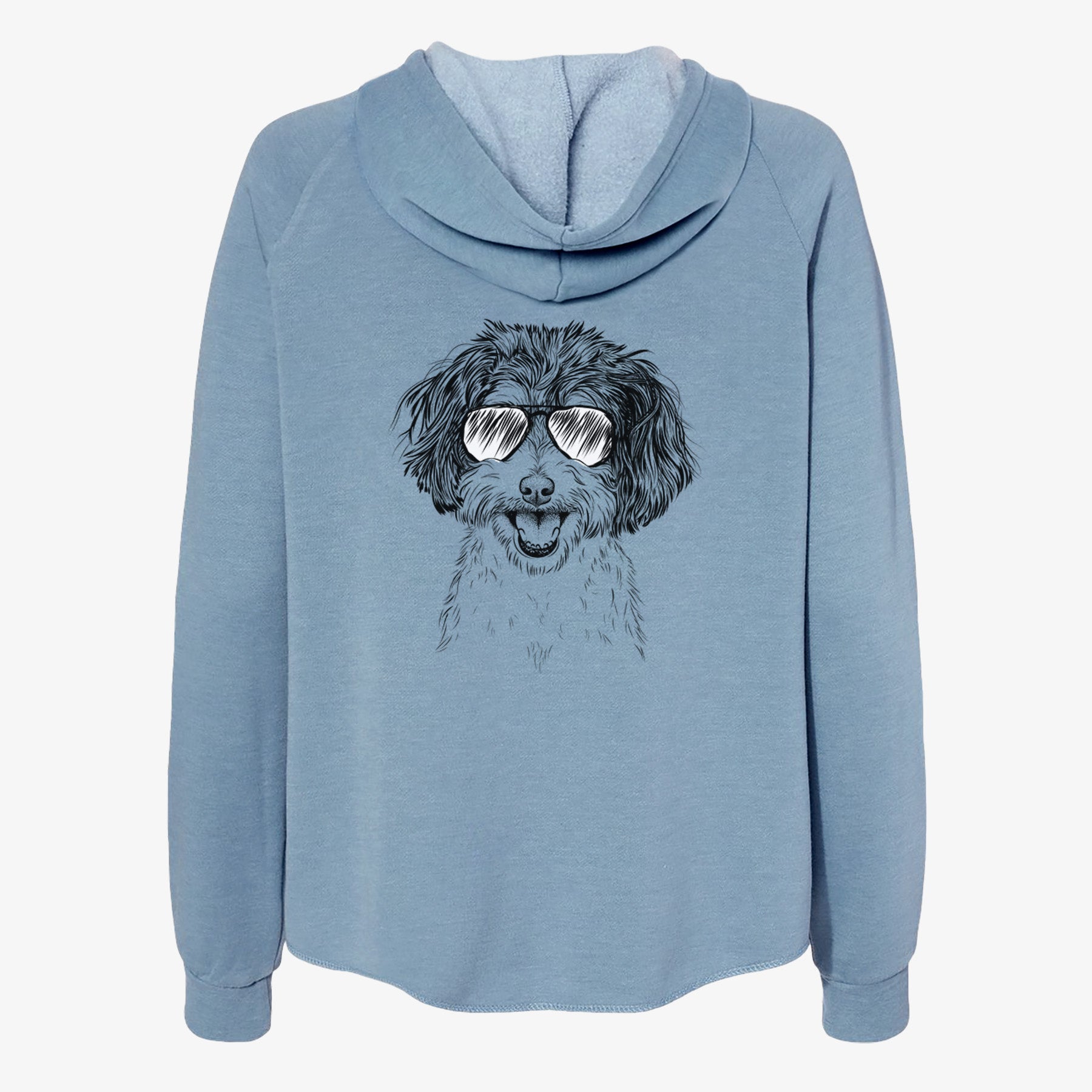 Carlos the Cavapoo - Women's Cali Wave Zip-Up Sweatshirt