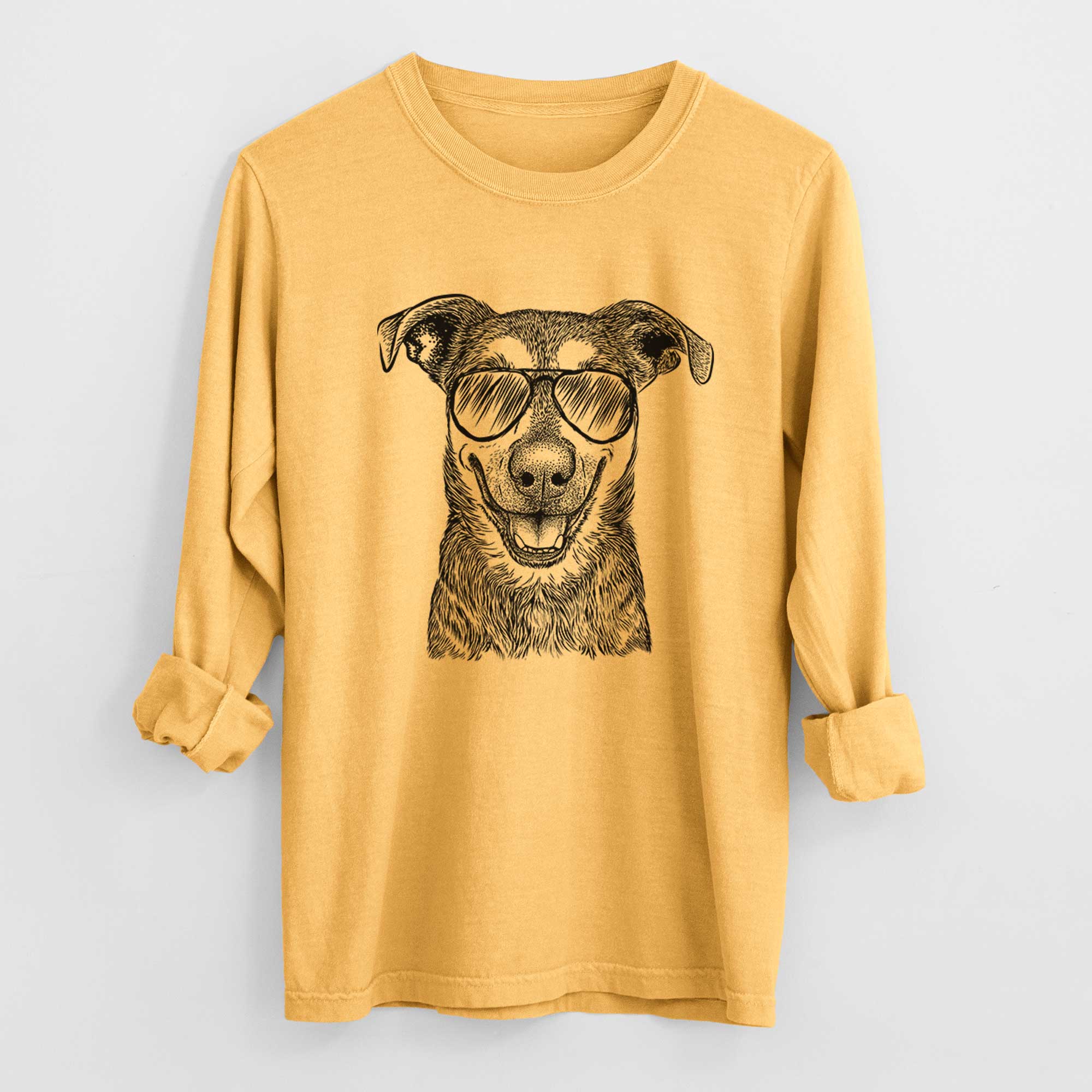 Aviator Case the Mixed Breed - Men's Heavyweight 100% Cotton Long Sleeve