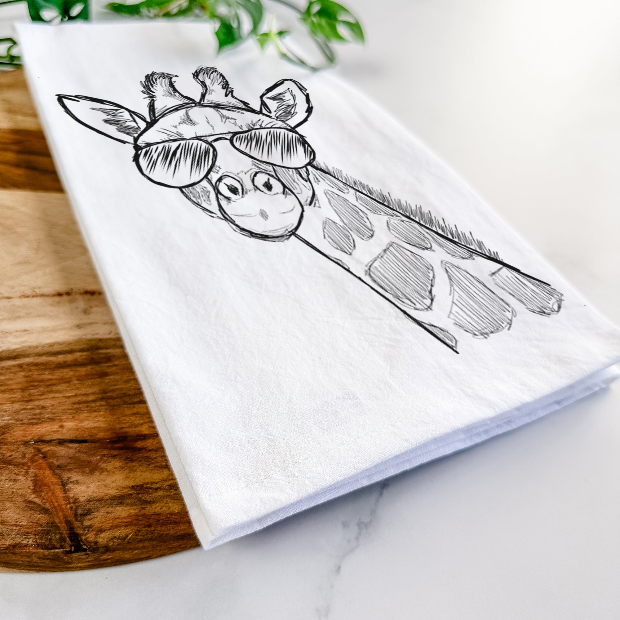 Cedrick the Giraffe Tea Towel