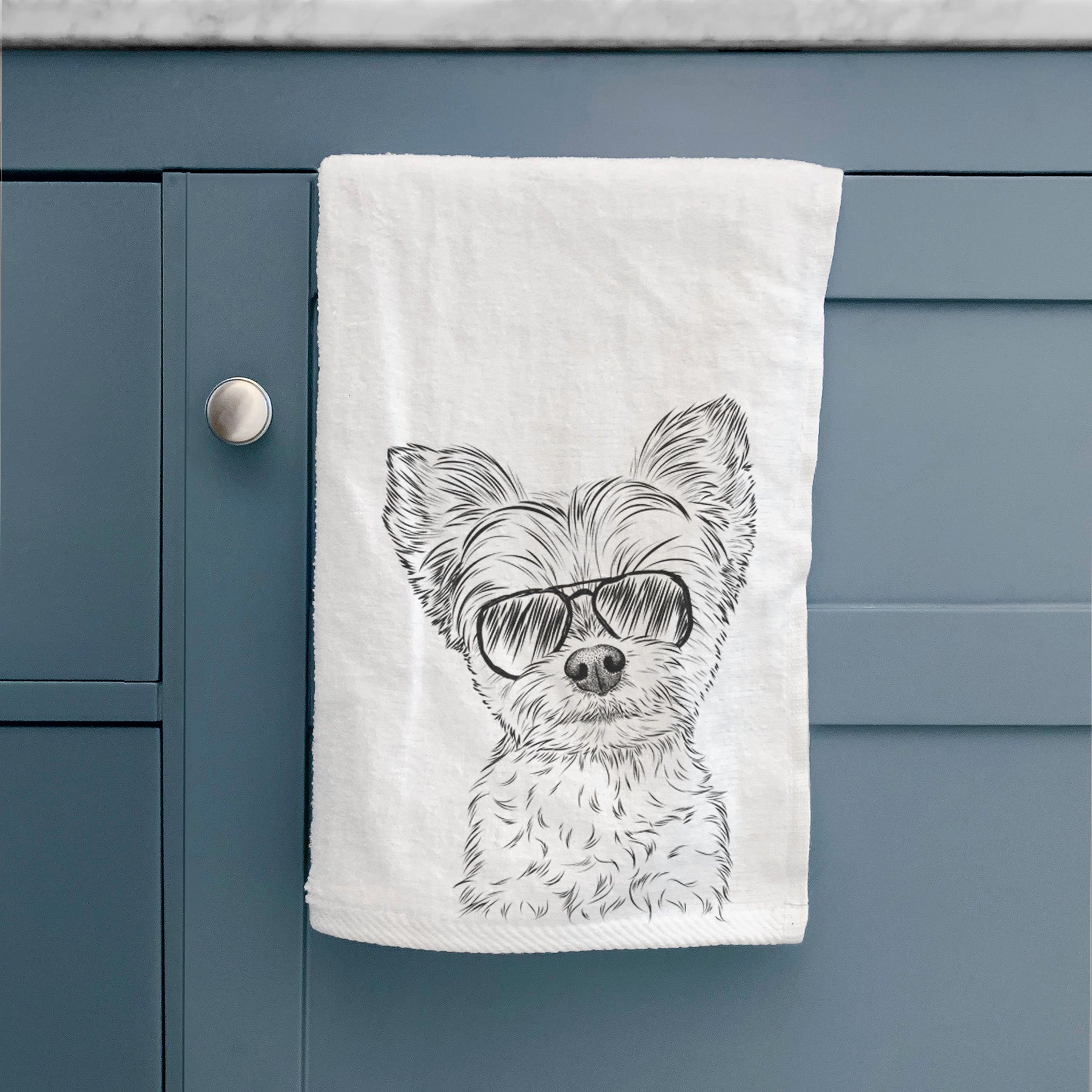 Chance the Yapper the Yorkshire Terrier Decorative Hand Towel