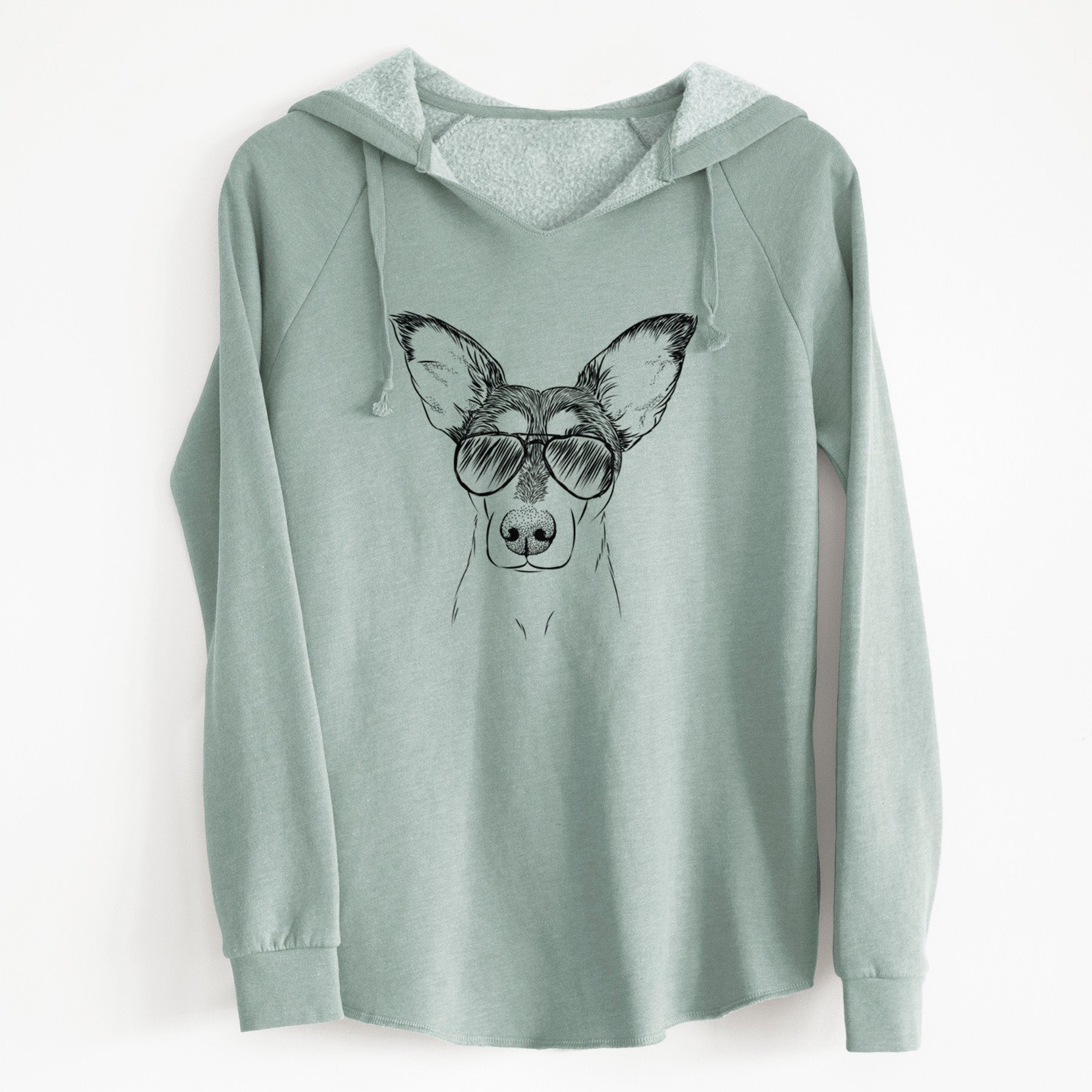 Aviator Chloe the Doxie Mix - Cali Wave Hooded Sweatshirt