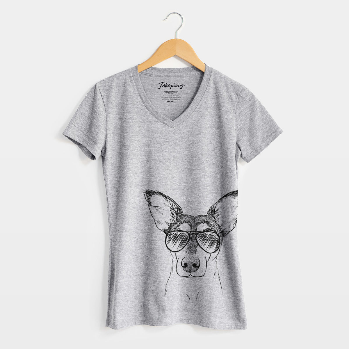 Aviator Chloe the Doxie Mix - Women&#39;s V-neck Shirt