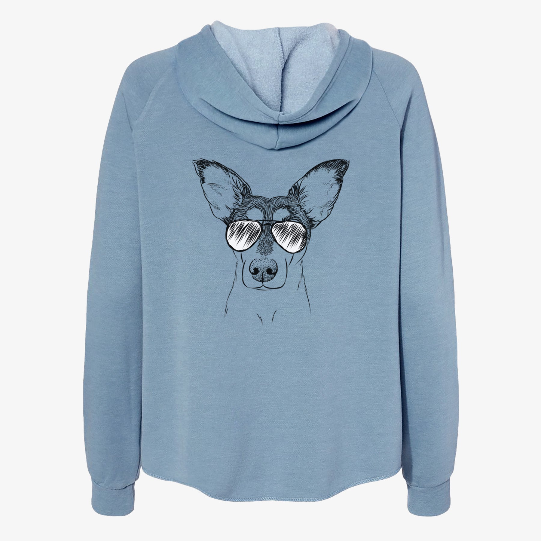 Chloe the Doxie Mix - Women's Cali Wave Zip-Up Sweatshirt