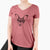 Aviator Chloe the Doxie Mix - Women's V-neck Shirt