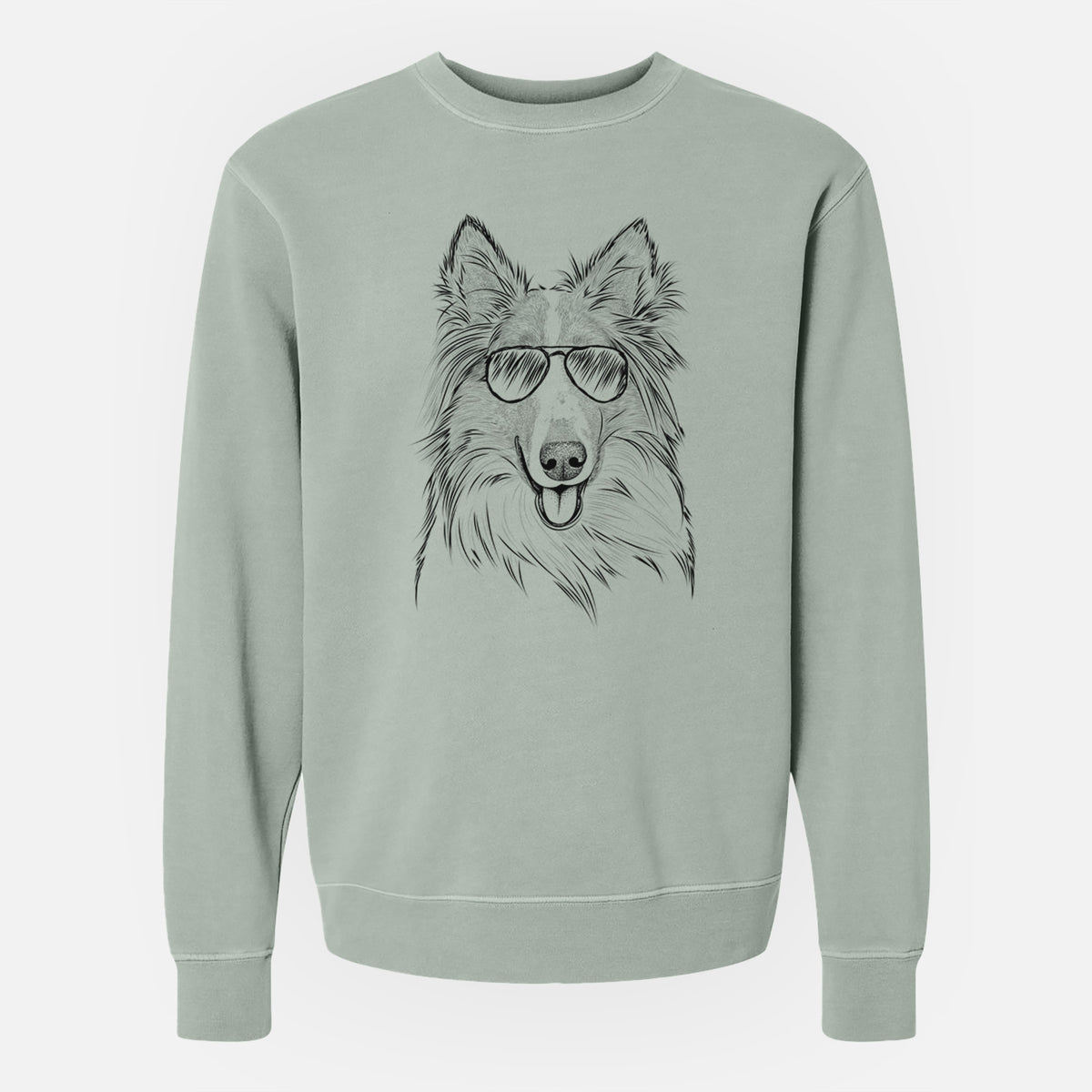 Aviator Conrad the Rough Collie - Unisex Pigment Dyed Crew Sweatshirt