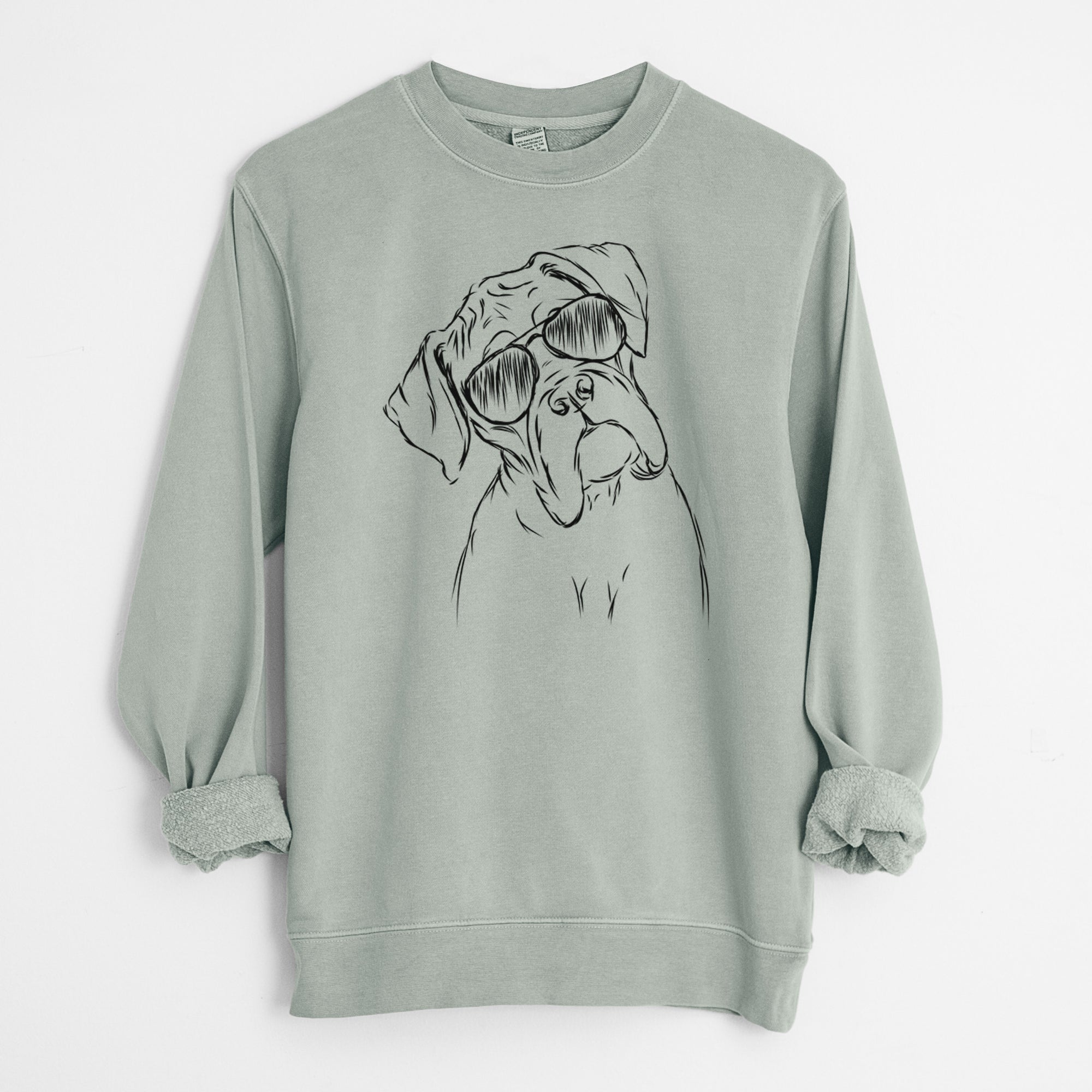 Aviator Cooper the Boxer - Unisex Pigment Dyed Crew Sweatshirt