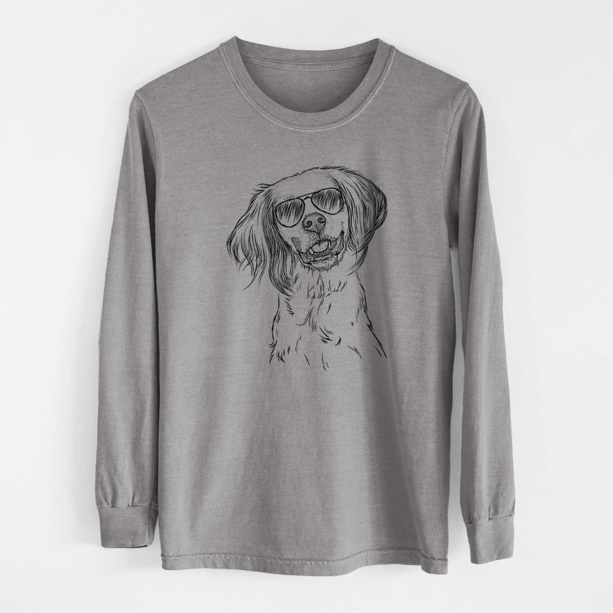 Aviator Cooper the English Setter - Men's Heavyweight 100% Cotton Long Sleeve