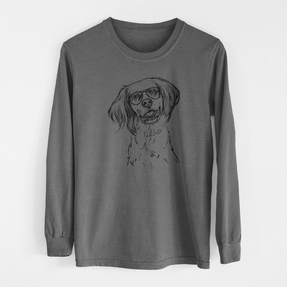 Aviator Cooper the English Setter - Men&#39;s Heavyweight 100% Cotton Long Sleeve