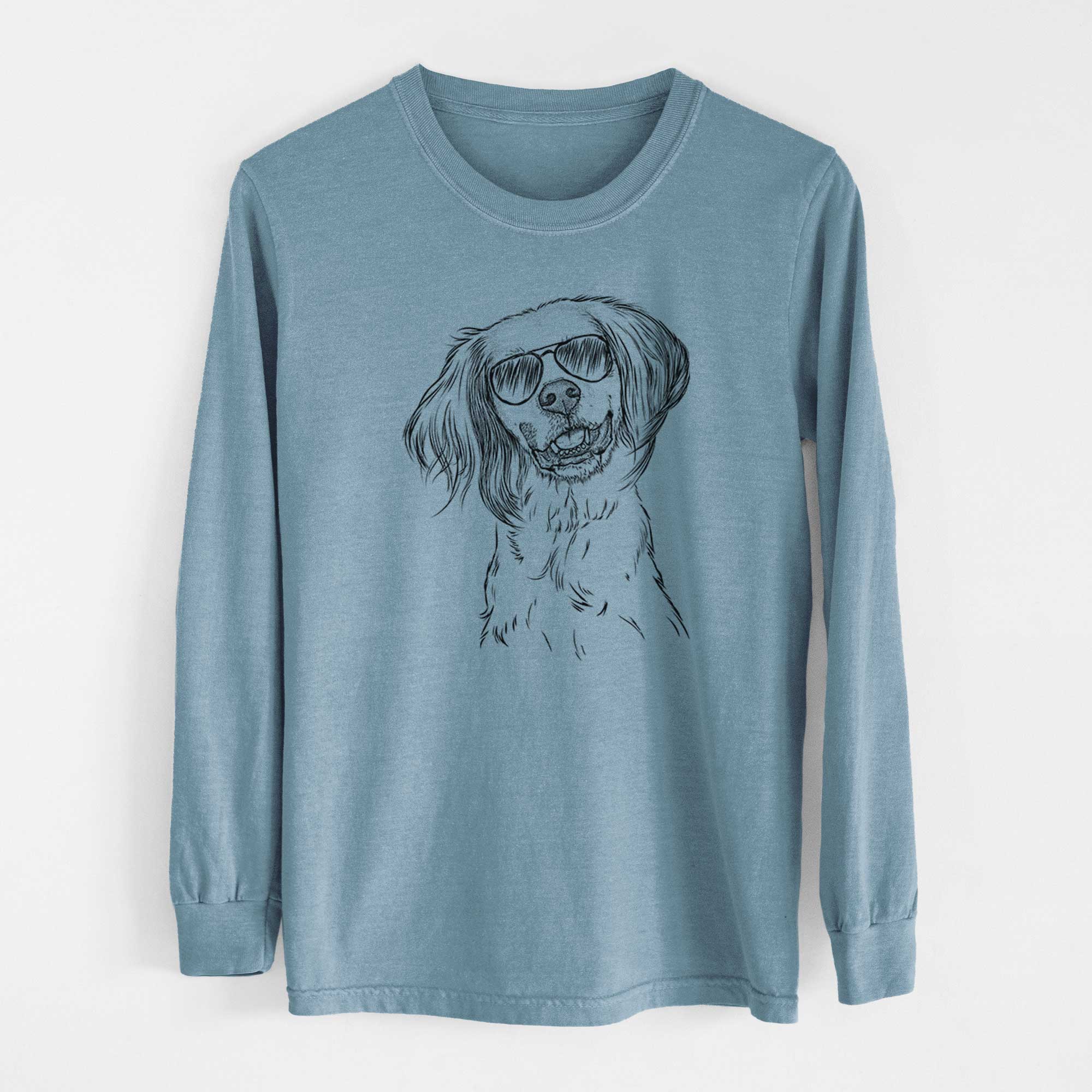 Aviator Cooper the English Setter - Men's Heavyweight 100% Cotton Long Sleeve