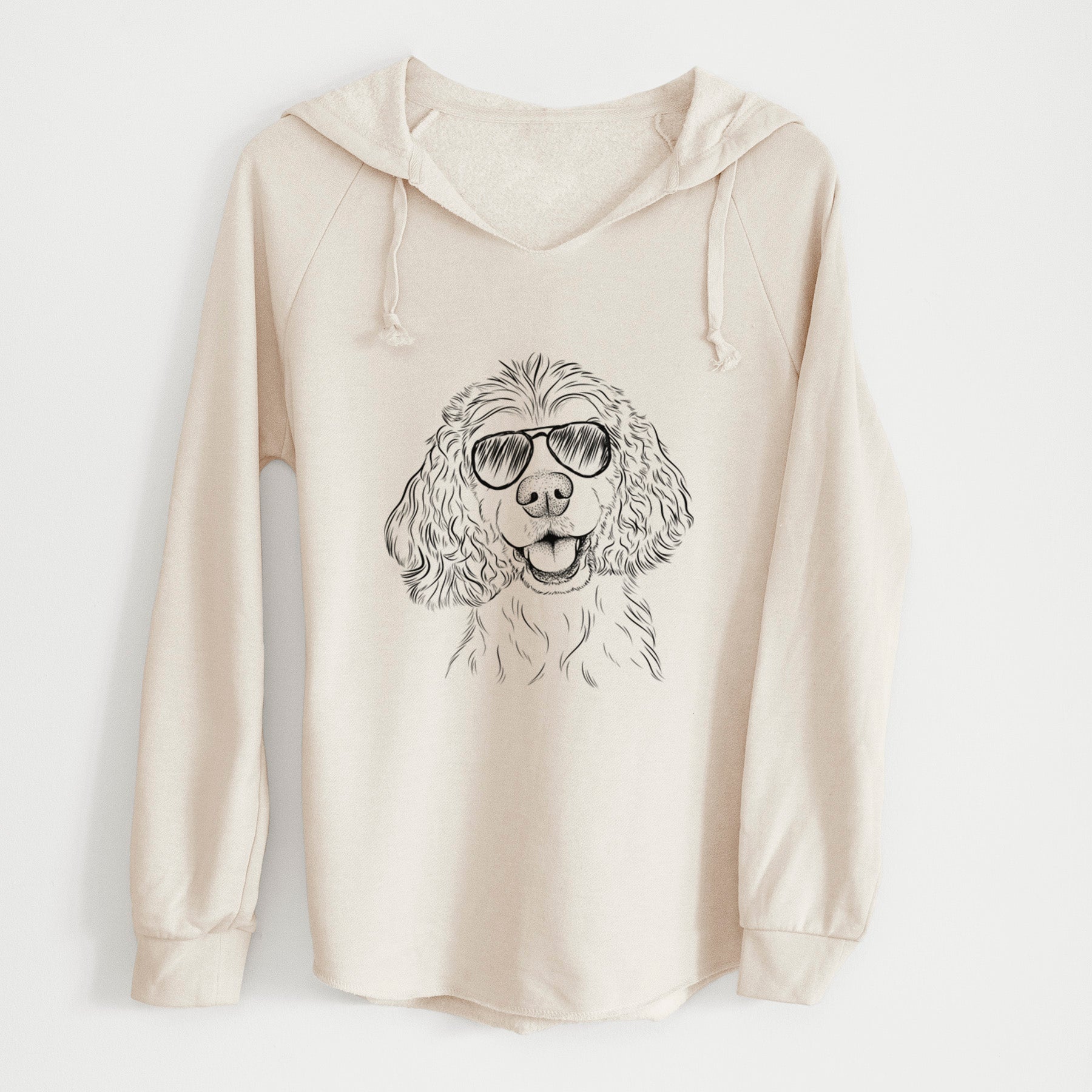 Aviator Cricket the American Cocker Spaniel - Cali Wave Hooded Sweatshirt