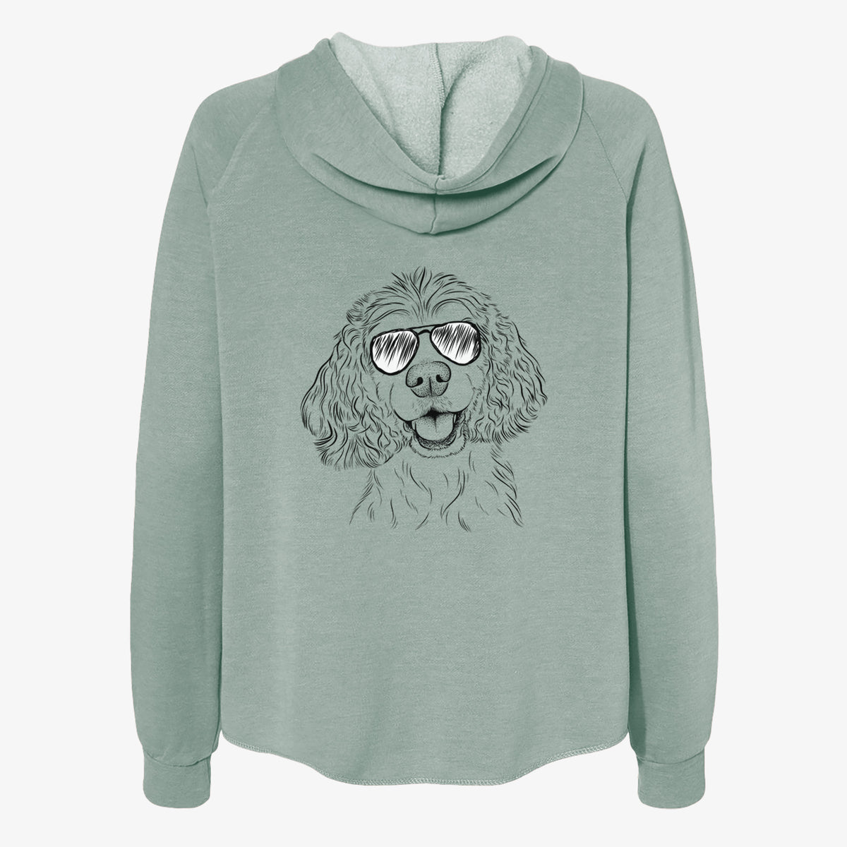 Cricket the American Cocker Spaniel - Women's Cali Wave Zip-Up Sweatshirt