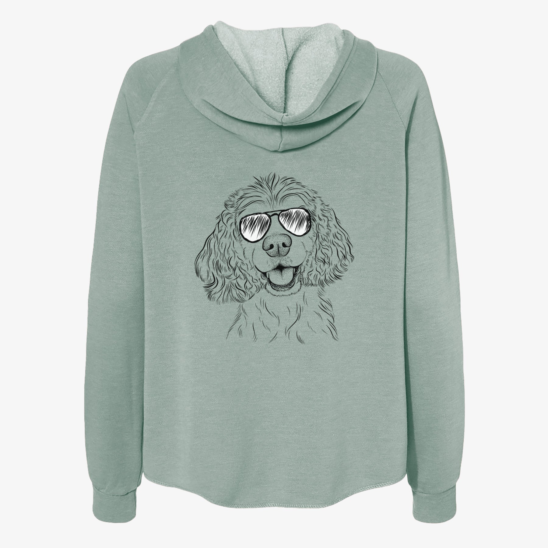 Cricket the American Cocker Spaniel - Women's Cali Wave Zip-Up Sweatshirt