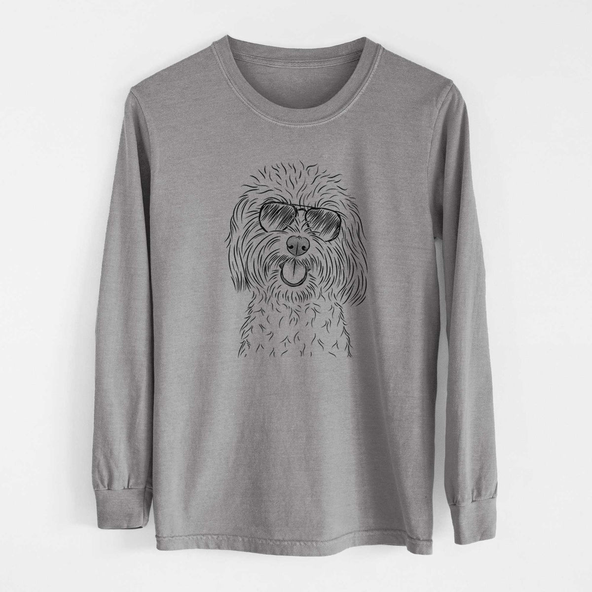 Aviator Cuddles the Coton de Tulear - Men's Heavyweight 100% Cotton Long Sleeve