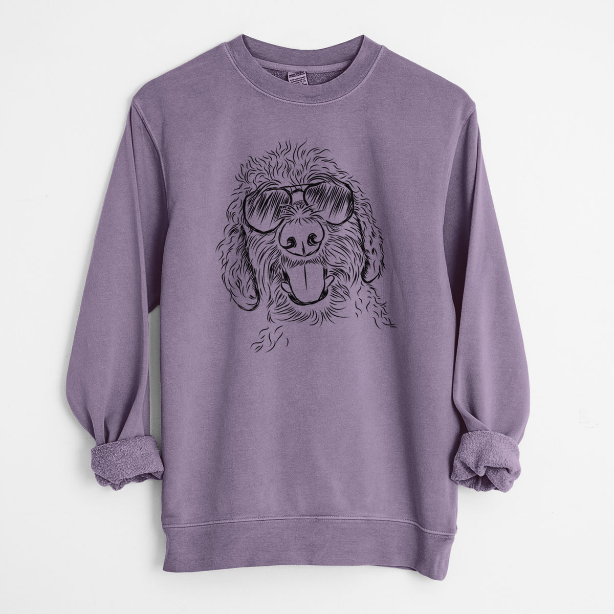 Aviator Dixie the Doodle - Unisex Pigment Dyed Crew Sweatshirt