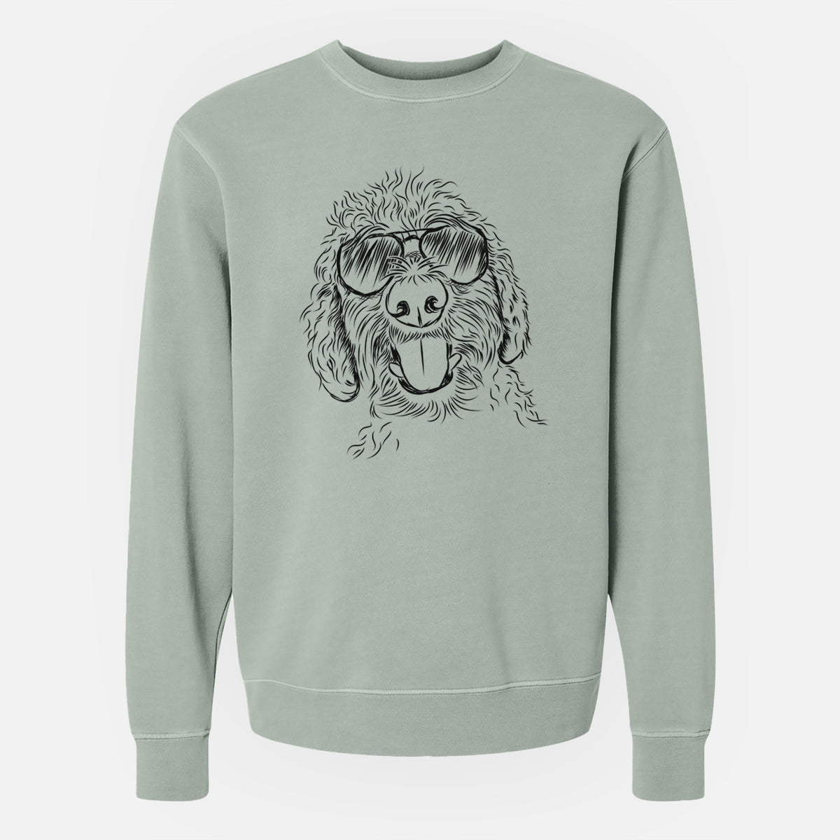 Aviator Dixie the Doodle - Unisex Pigment Dyed Crew Sweatshirt