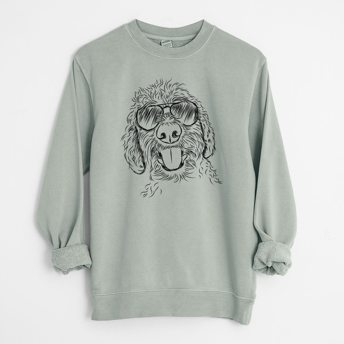 Aviator Dixie the Doodle - Unisex Pigment Dyed Crew Sweatshirt