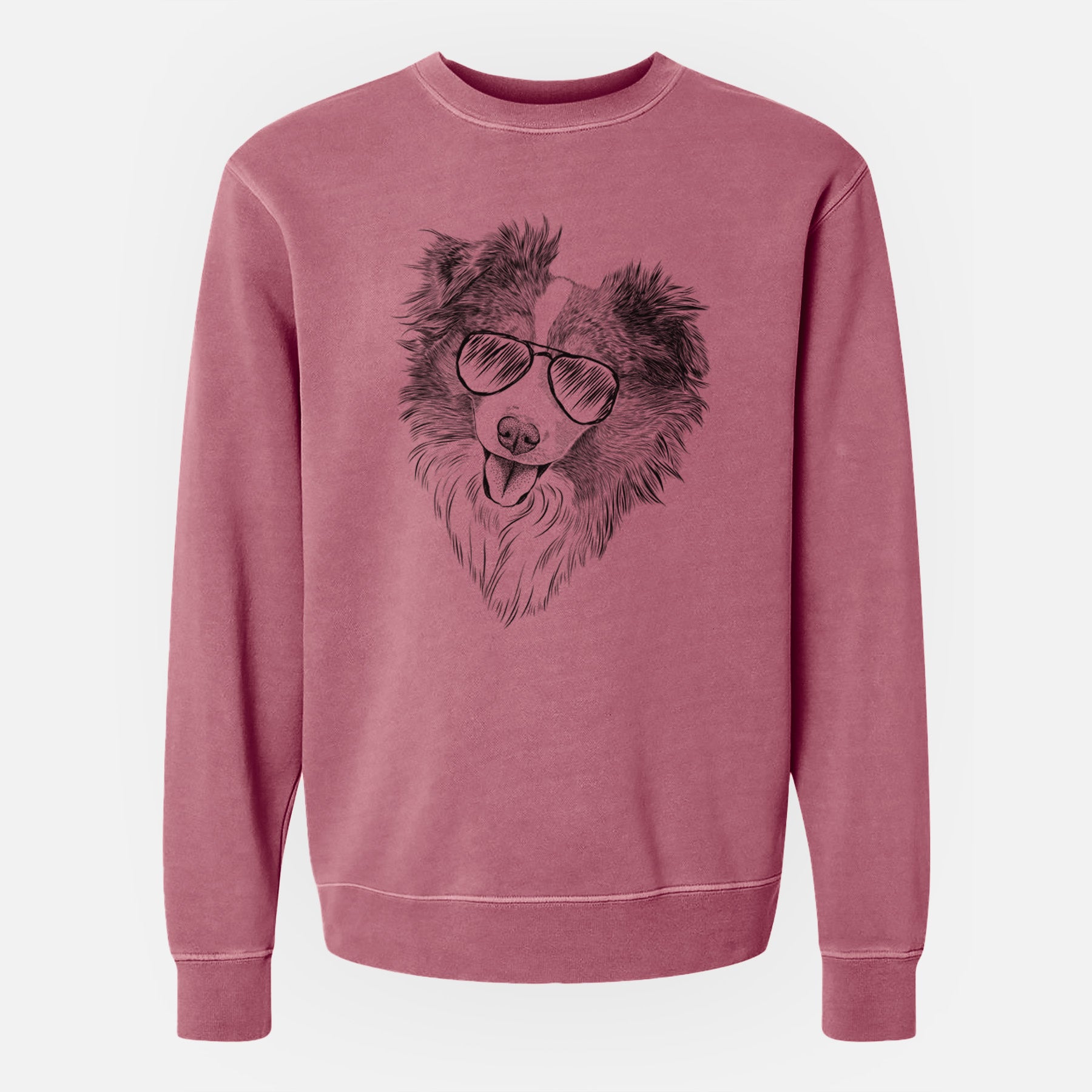 Aviator Doc the Mini Aussie - Unisex Pigment Dyed Crew Sweatshirt