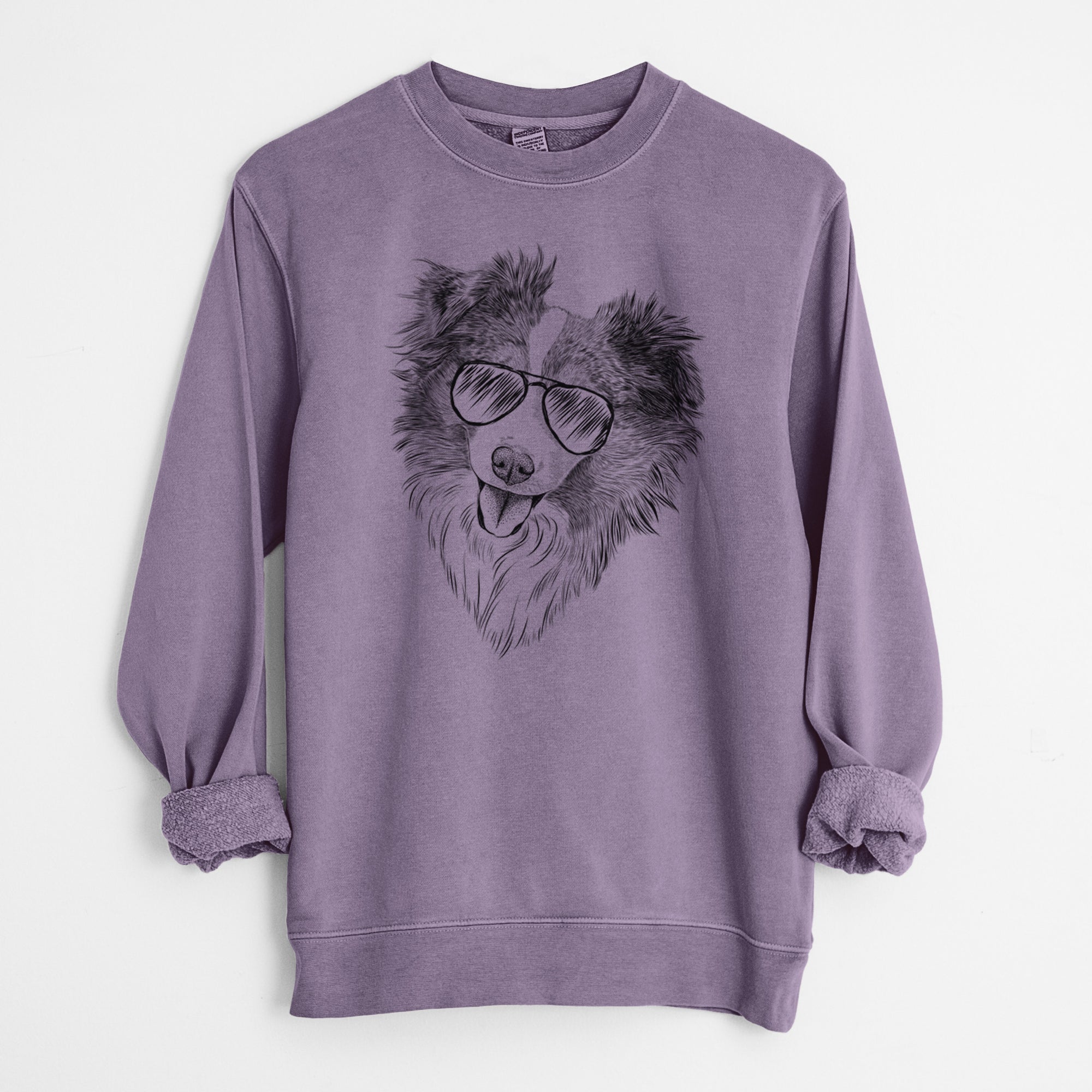 Aviator Doc the Mini Aussie - Unisex Pigment Dyed Crew Sweatshirt
