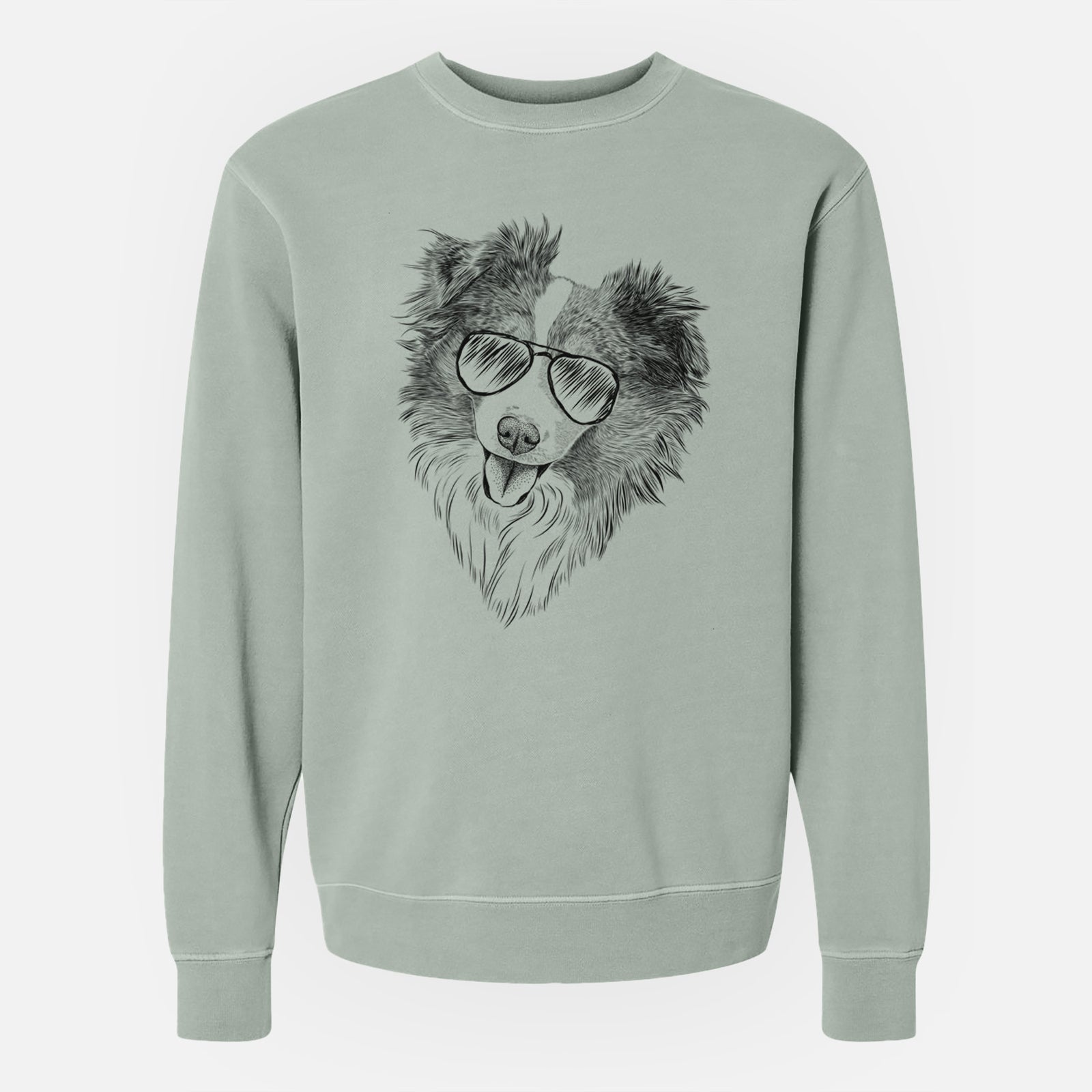 Aviator Doc the Mini Aussie - Unisex Pigment Dyed Crew Sweatshirt