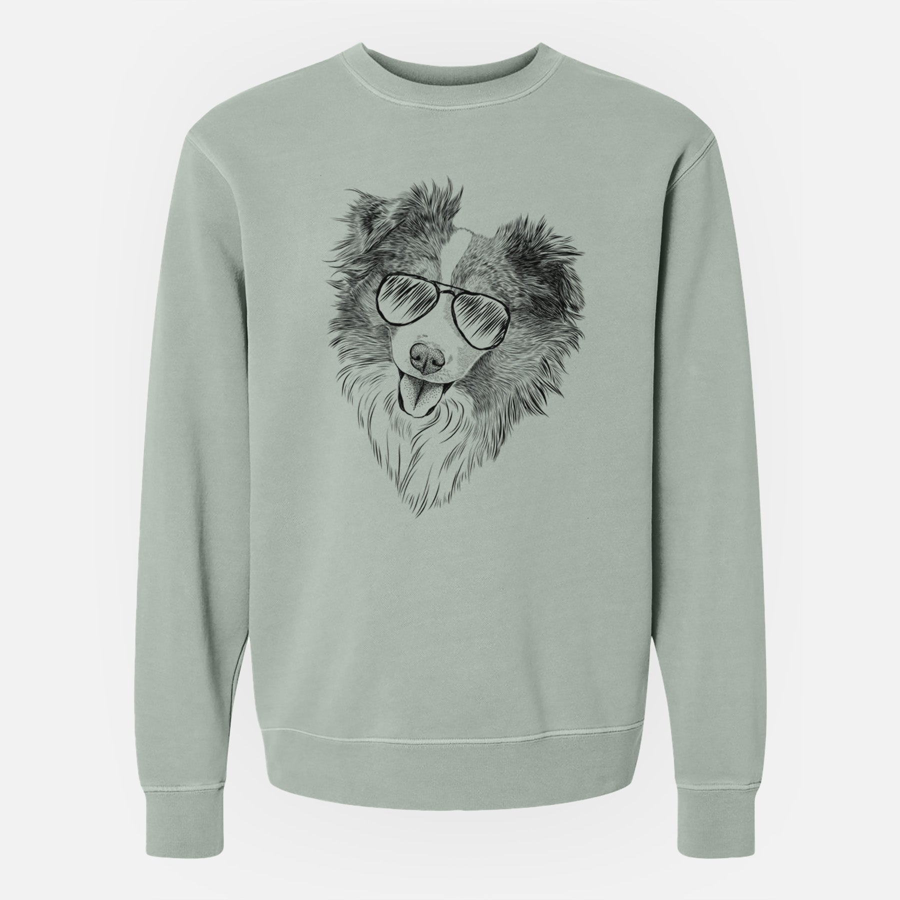 Aviator Doc the Mini Aussie - Unisex Pigment Dyed Crew Sweatshirt