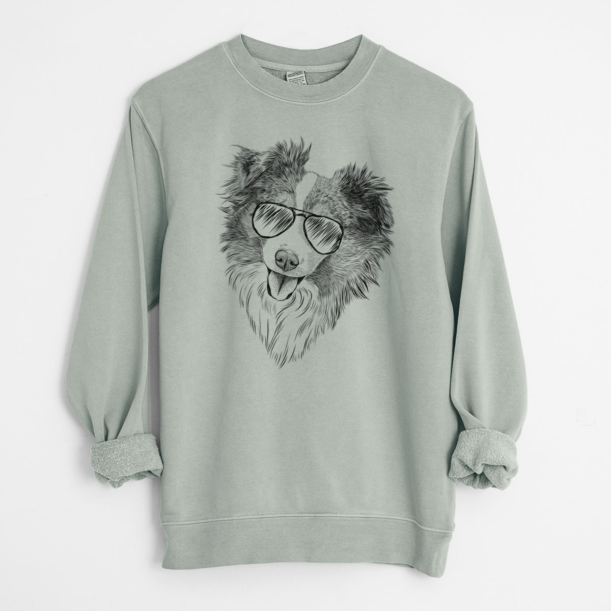 Aviator Doc the Mini Aussie - Unisex Pigment Dyed Crew Sweatshirt