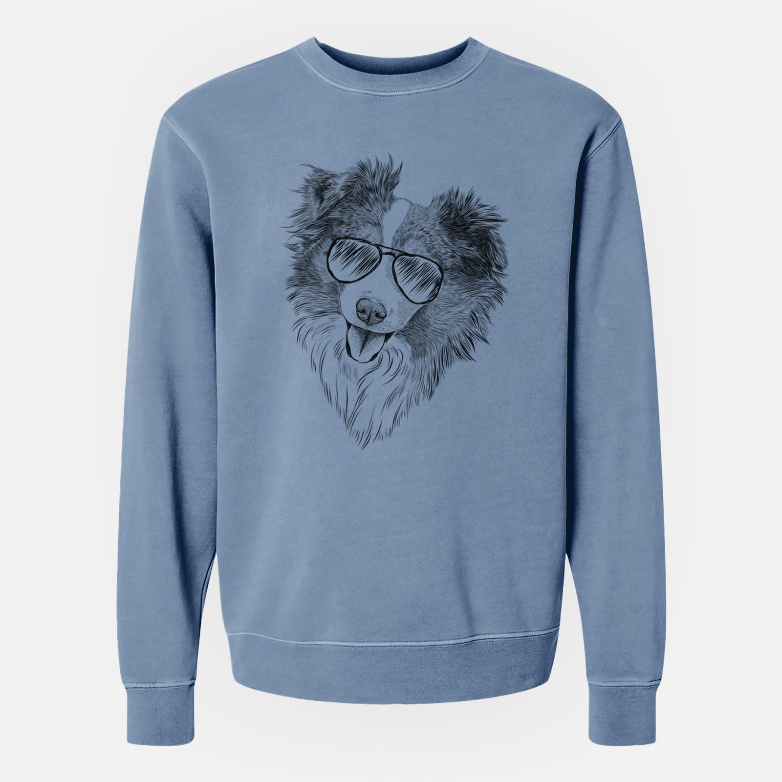 Aviator Doc the Mini Aussie - Unisex Pigment Dyed Crew Sweatshirt