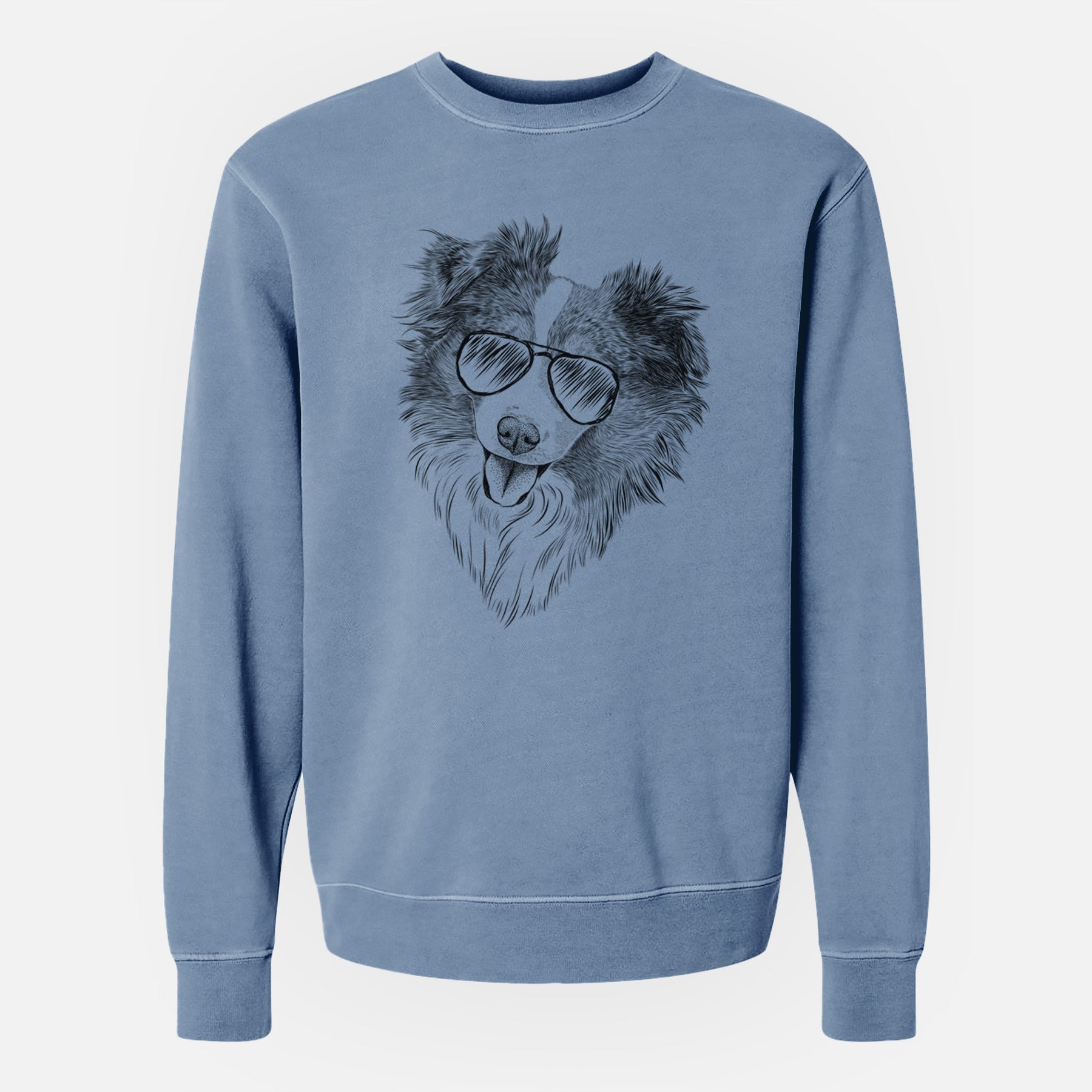 Aviator Doc the Mini Aussie - Unisex Pigment Dyed Crew Sweatshirt