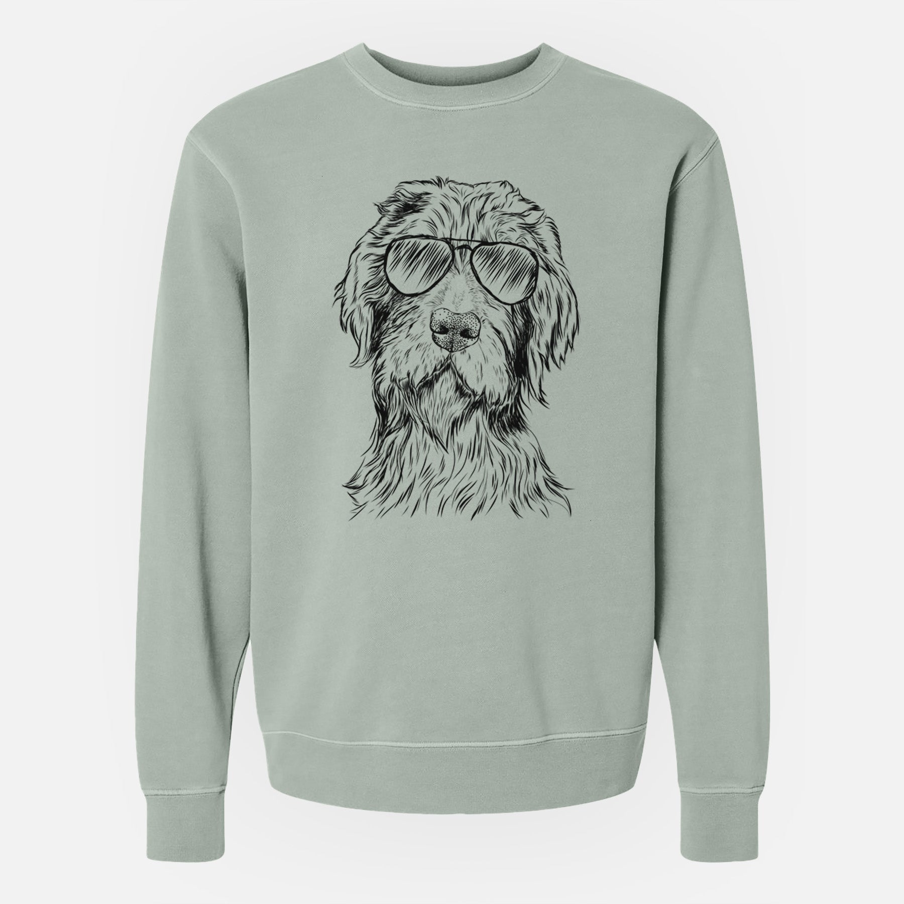 Aviator Doc Holliday the Pudelpointer - Unisex Pigment Dyed Crew Sweatshirt