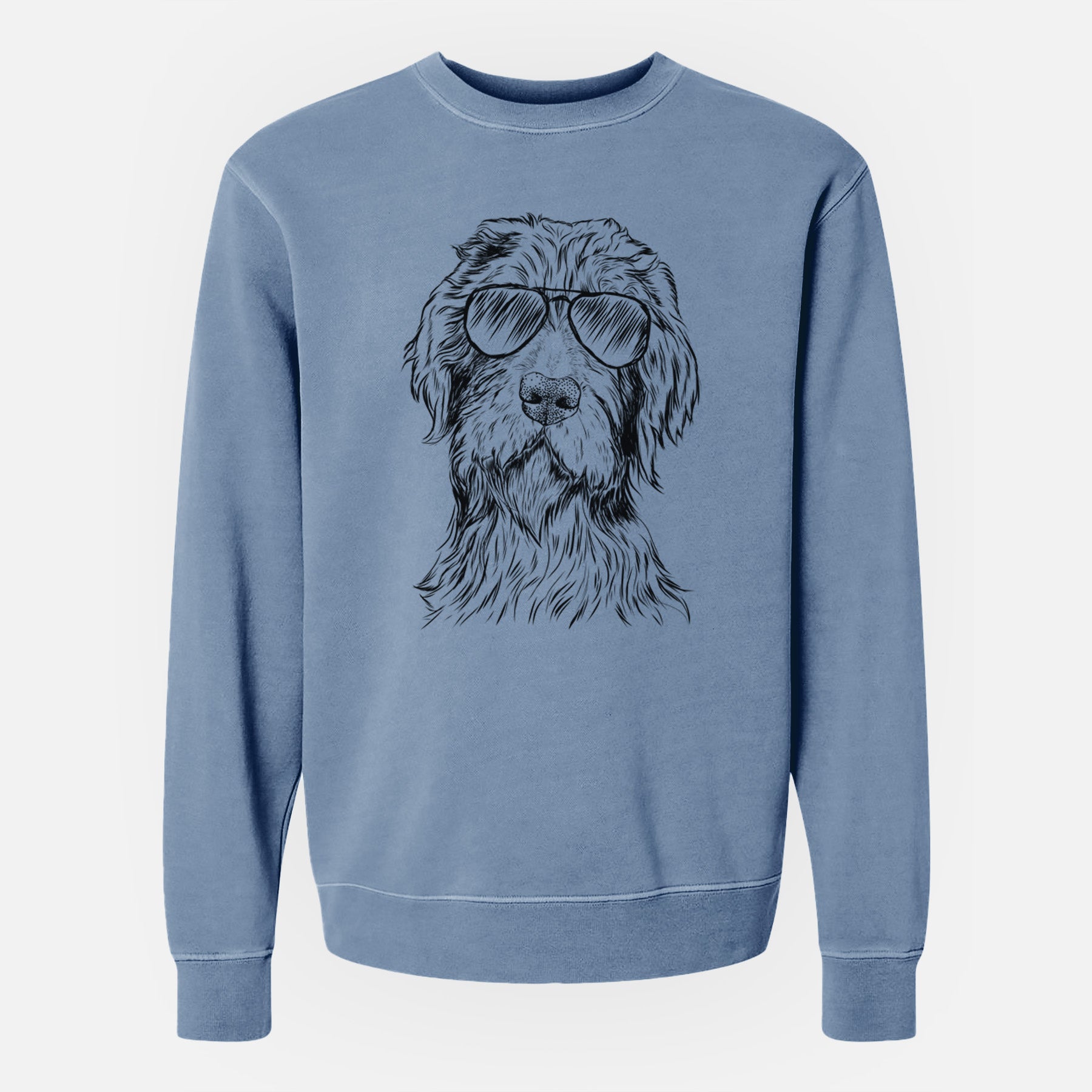 Aviator Doc Holliday the Pudelpointer - Unisex Pigment Dyed Crew Sweatshirt