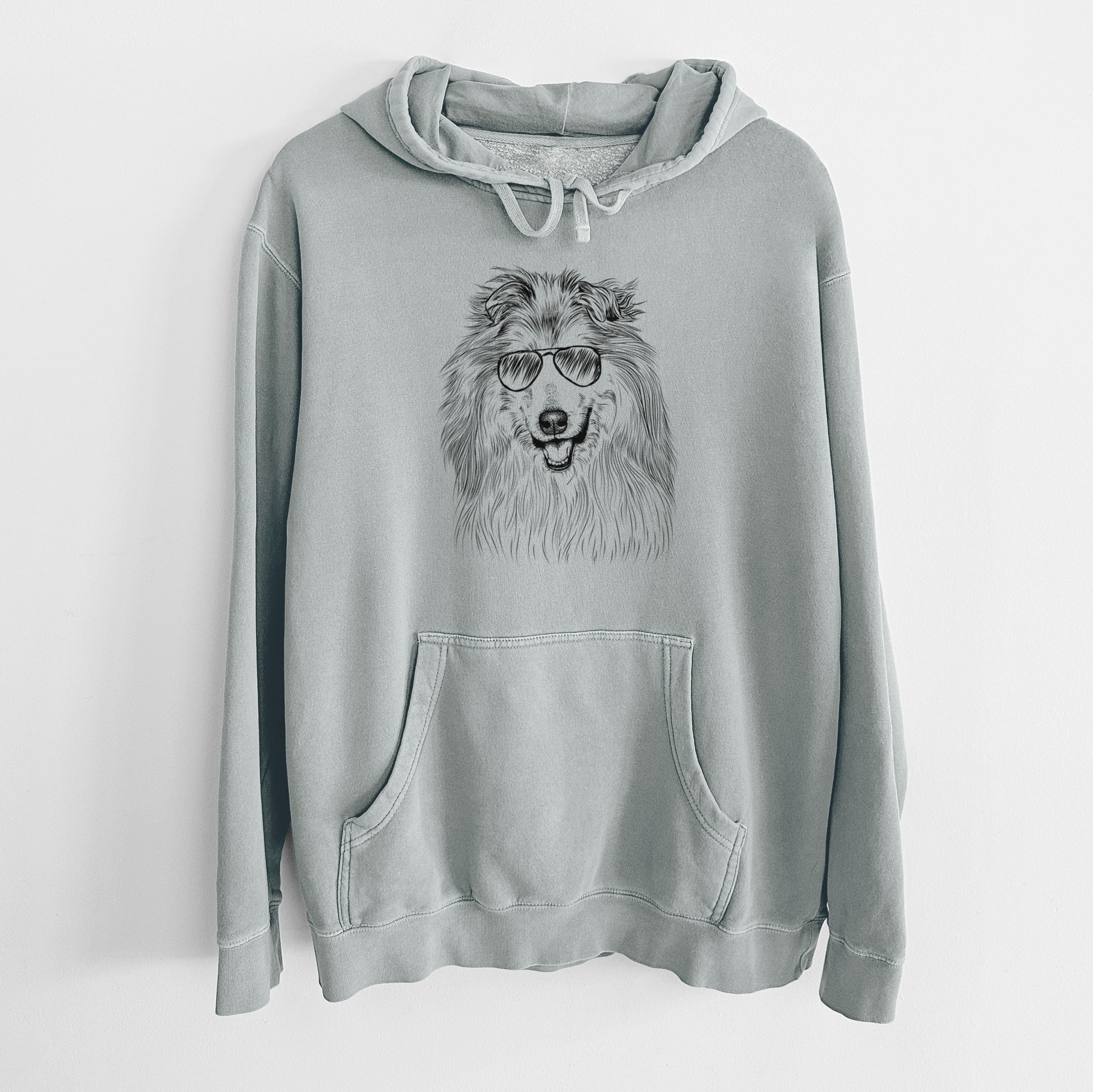 Aviator Donnan the Rough Collie - Unisex Pigment Dyed Hoodie