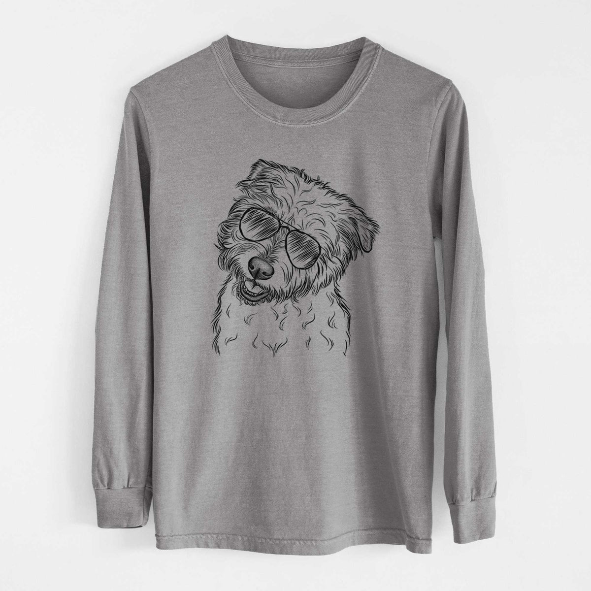 Aviator Duffy the Glen of Imaal Terrier - Men's Heavyweight 100% Cotton Long Sleeve