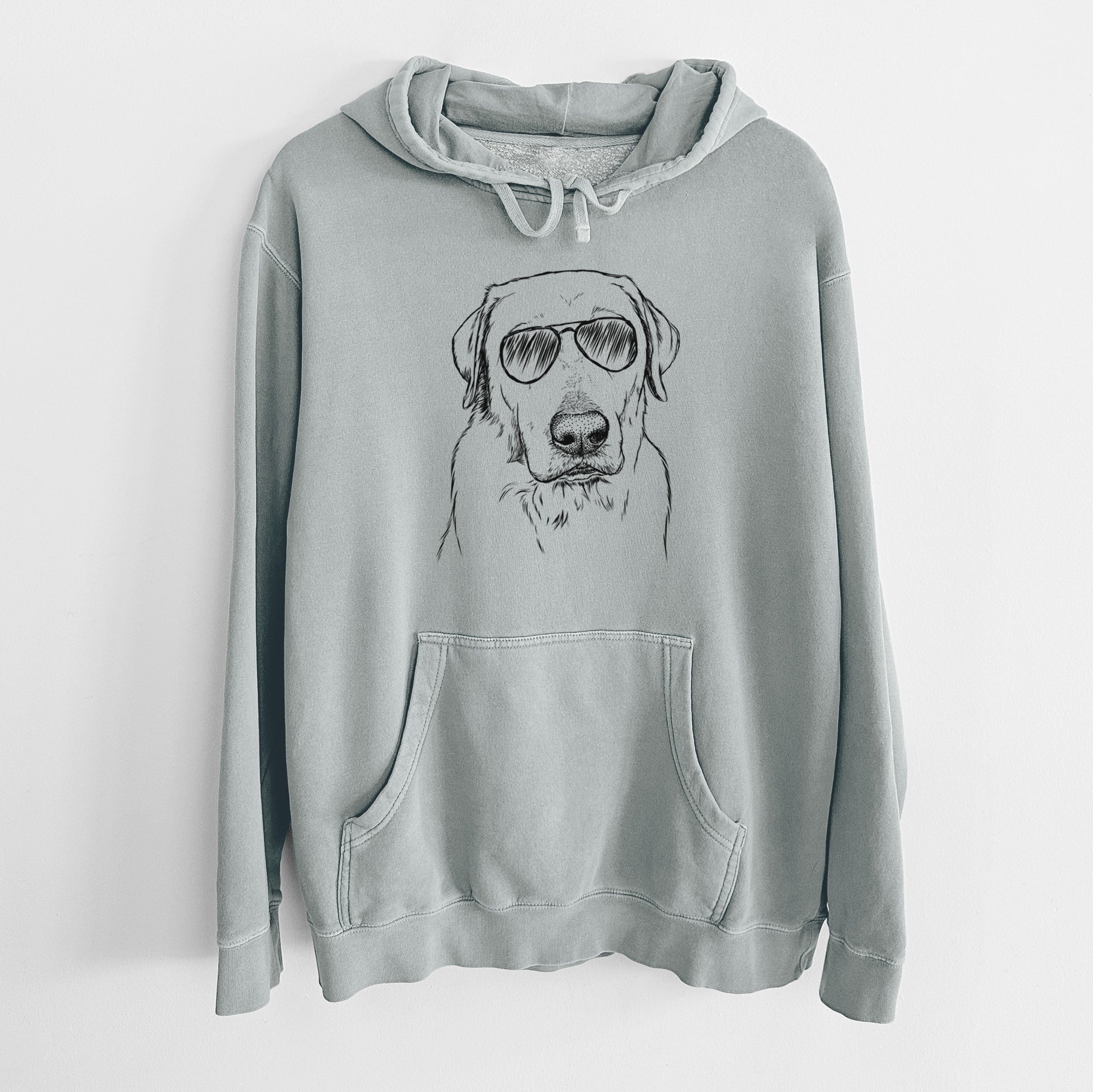 Aviator Duke the Yellow Lab - Unisex Pigment Dyed Hoodie