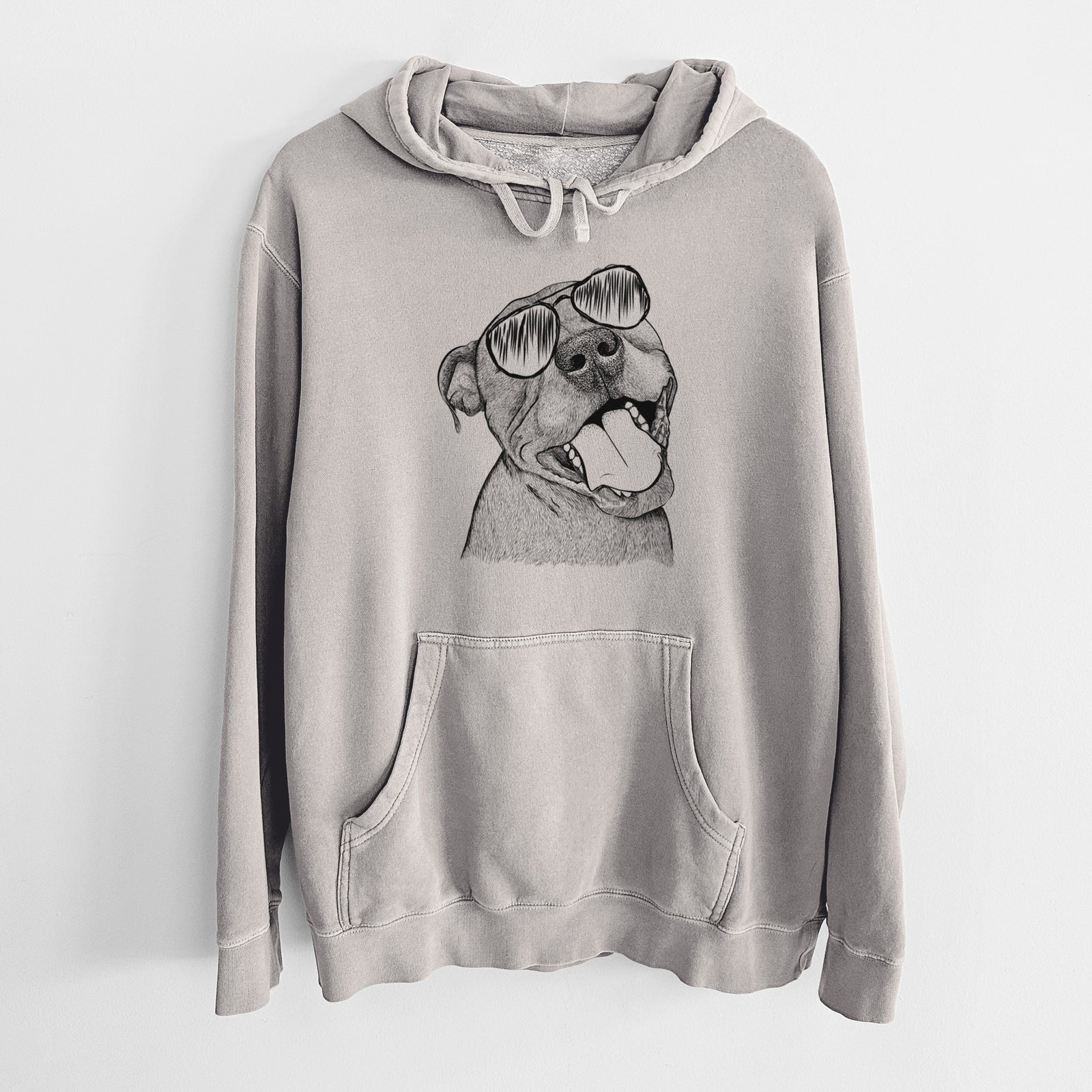 Aviator Eloise the Pitbull Mix - Unisex Pigment Dyed Hoodie