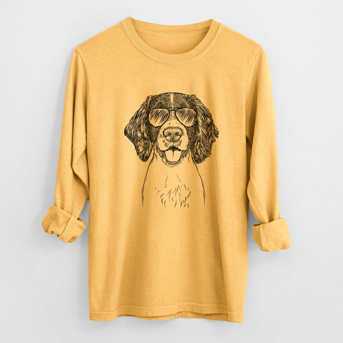 Aviator Ever the English Springer Spaniel - Men's Heavyweight 100% Cotton Long Sleeve